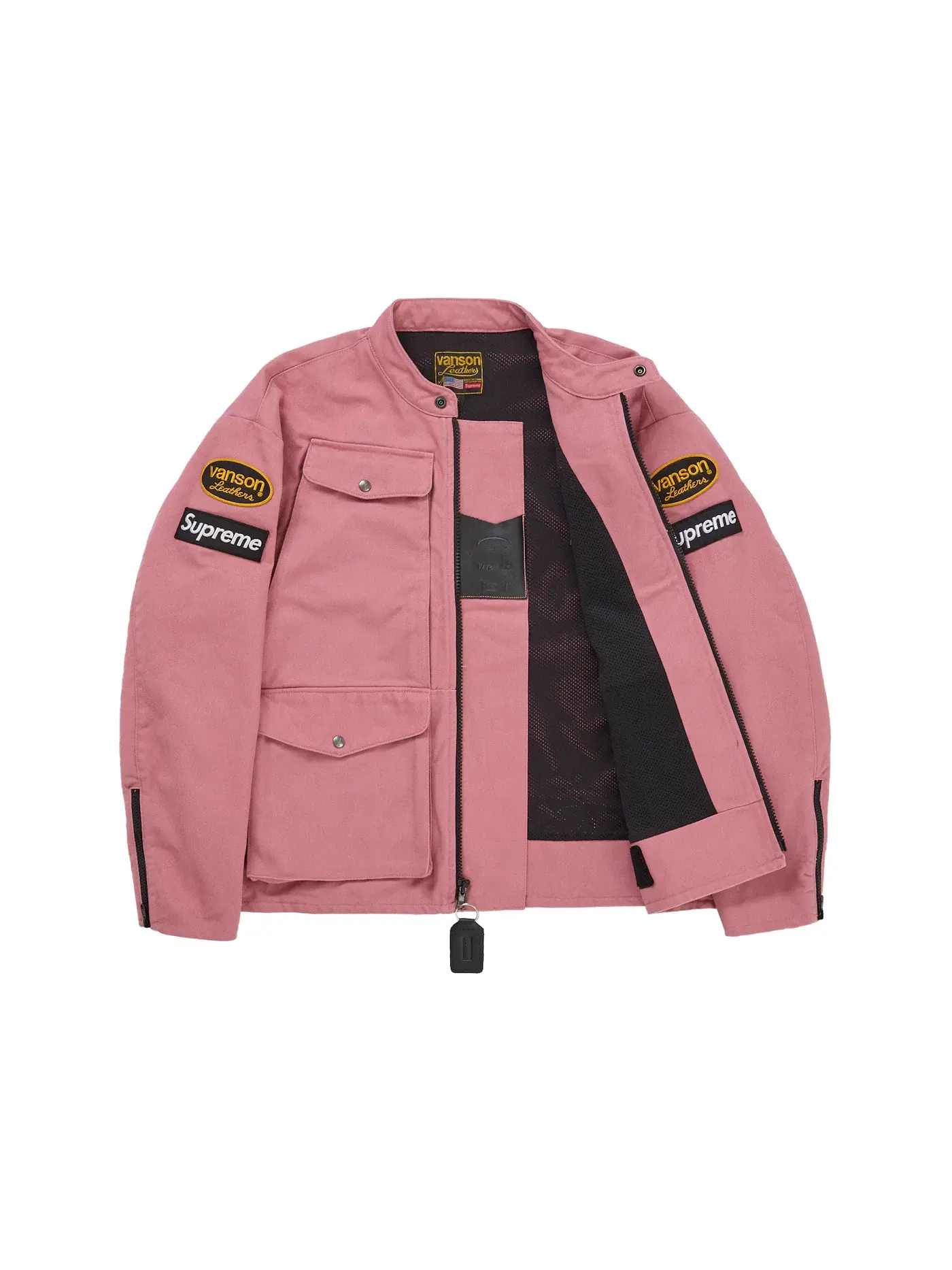 Мужская куртка из кордуры Vanson Leathers Supreme — изображение 2 из 3, розовый