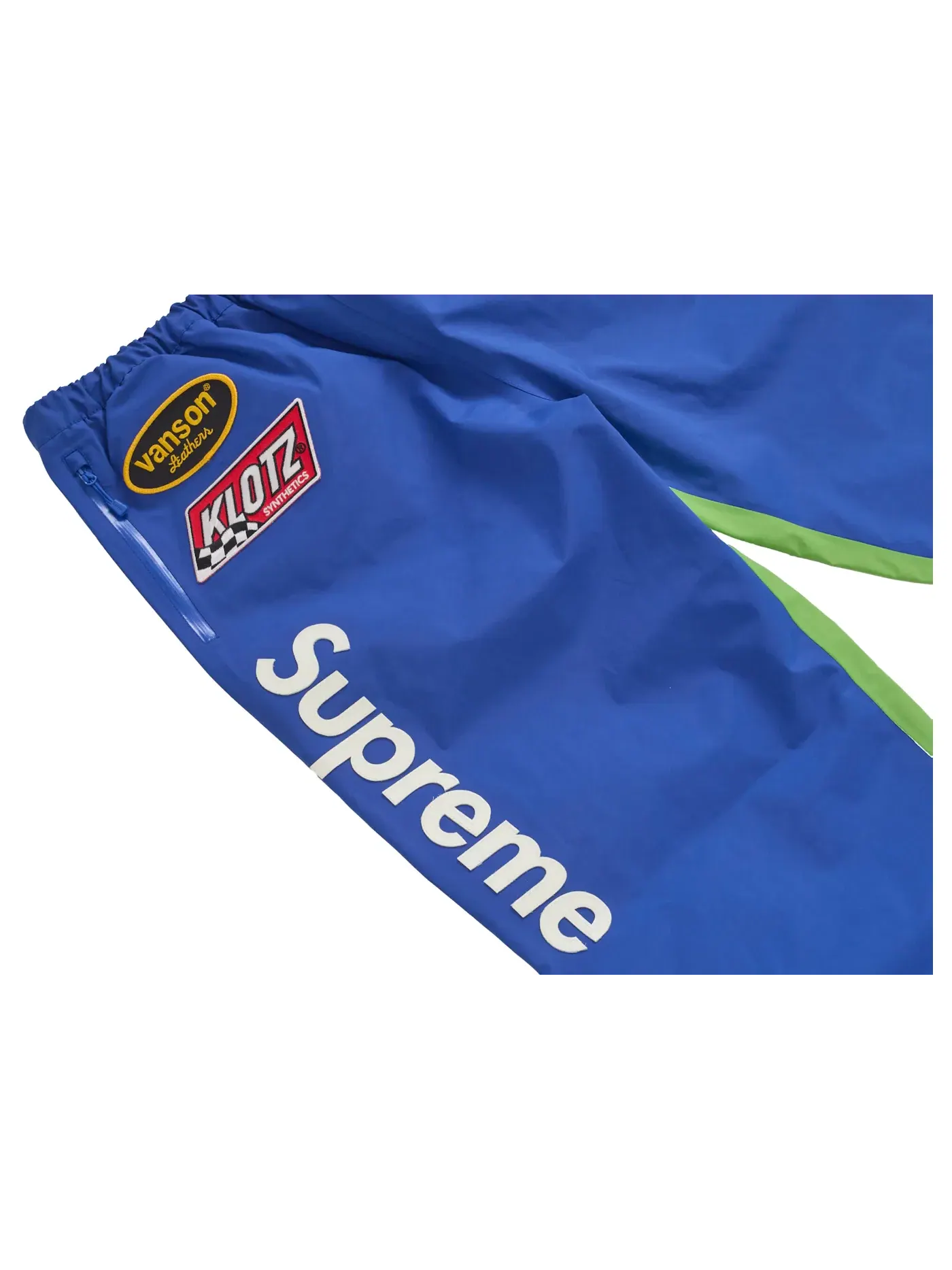 Мужские штаны из кожи с мембраной GORE-TEX Supreme Vanson Leathers — изображение 3 из 4, королевский