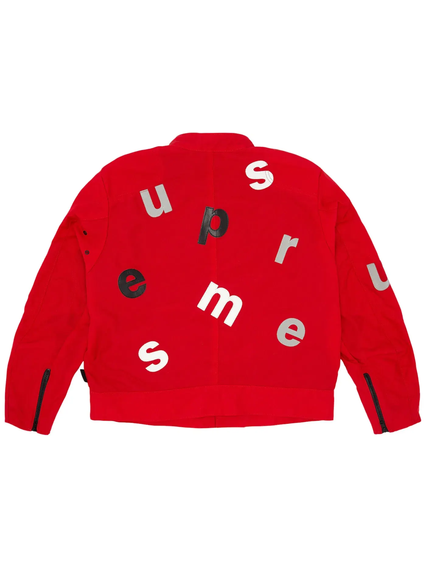 Мужская куртка с принтом Vanson Leathers Letters Supreme — изображение 3 из 3, красный