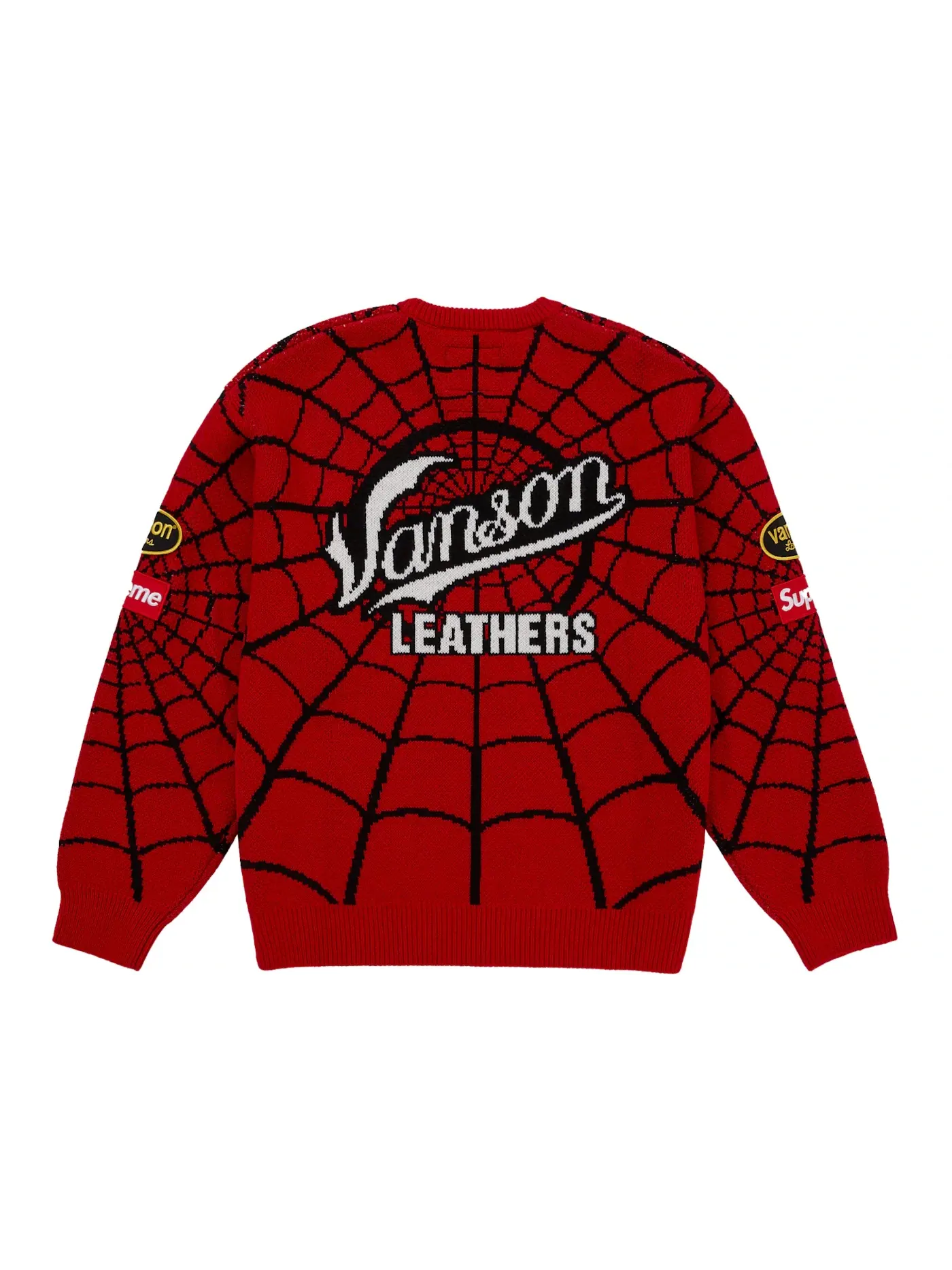 Мужской свитер с принтом Spider-Man Supreme Vanson Leathers — изображение 2 из 3, красный
