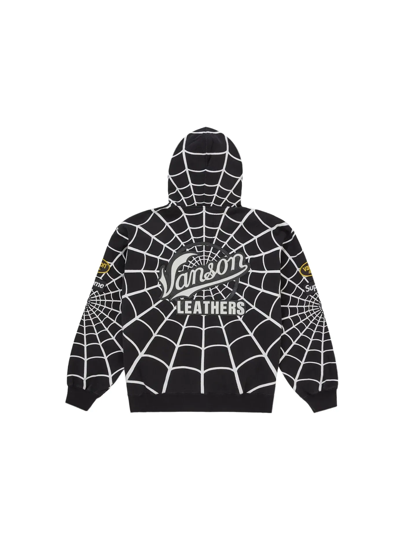 Мужская худи на молнии с принтом Spider-Man Vanson Leathers Supreme — изображение 2 из 2, черный