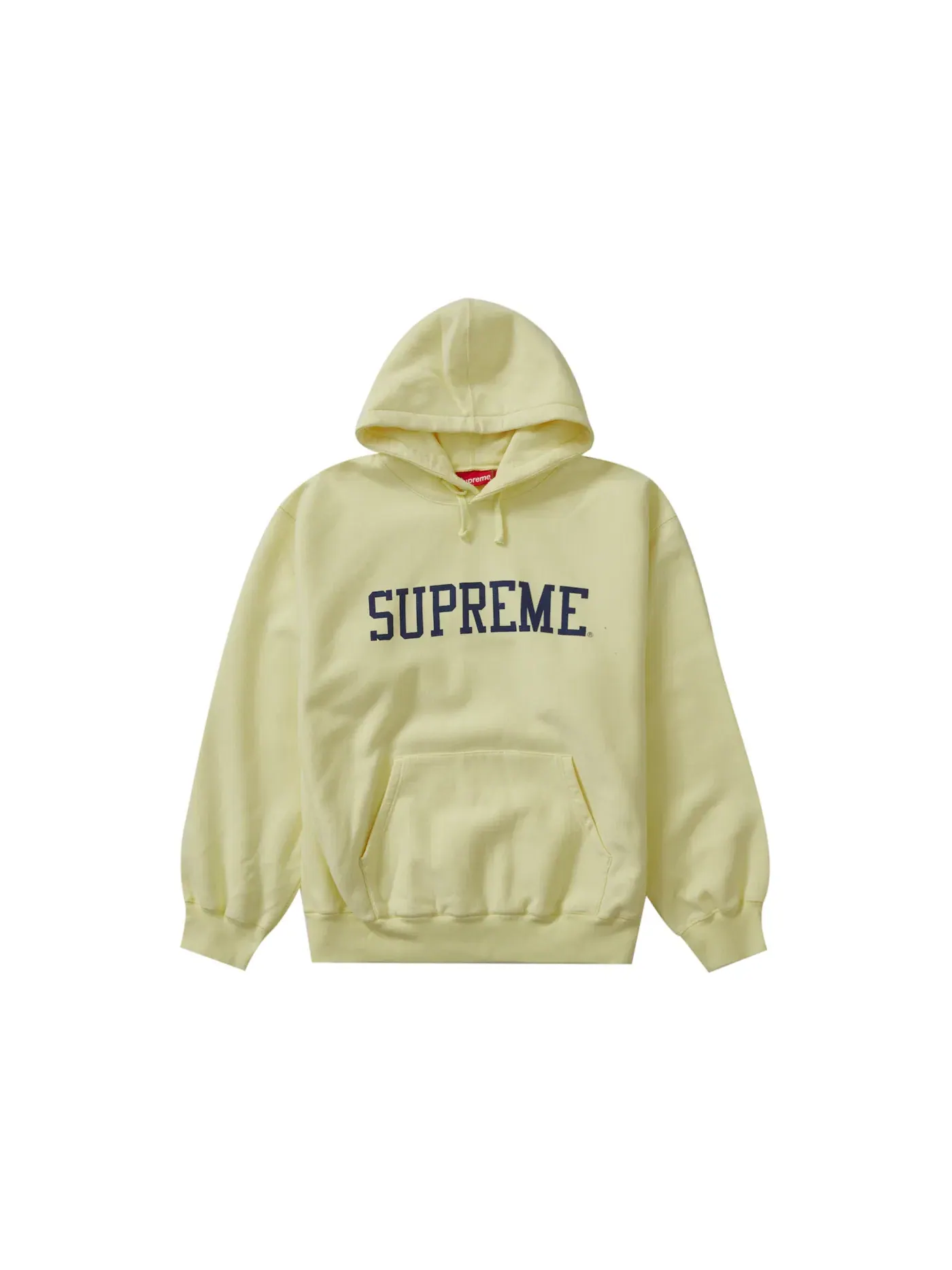 Мужская худи с капюшоном Supreme Sweatshirt — изображение 1 из 1, светлый желтый