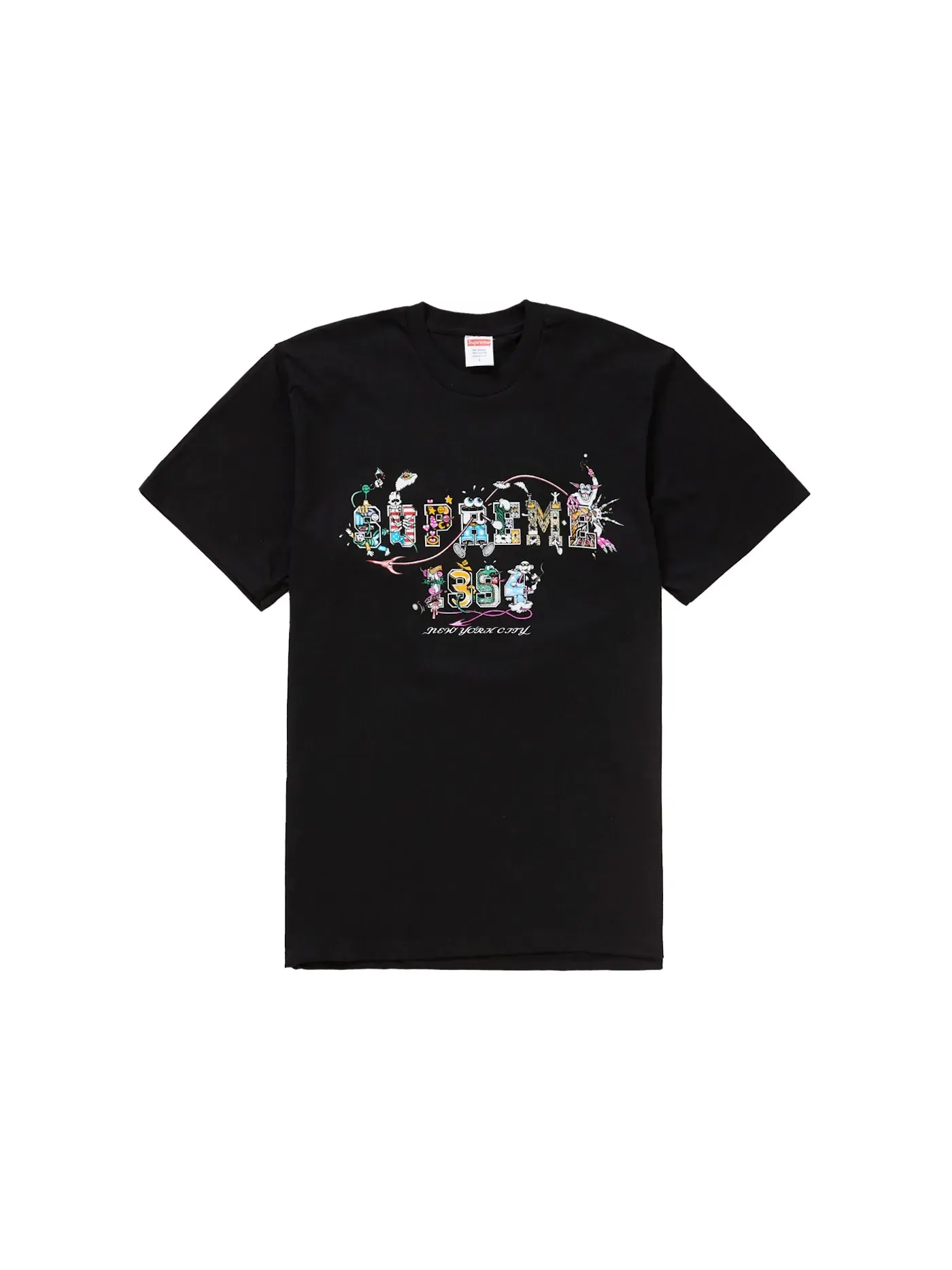 Мужская футболка с принтом Supreme Tee — изображение 1 из 1, черный