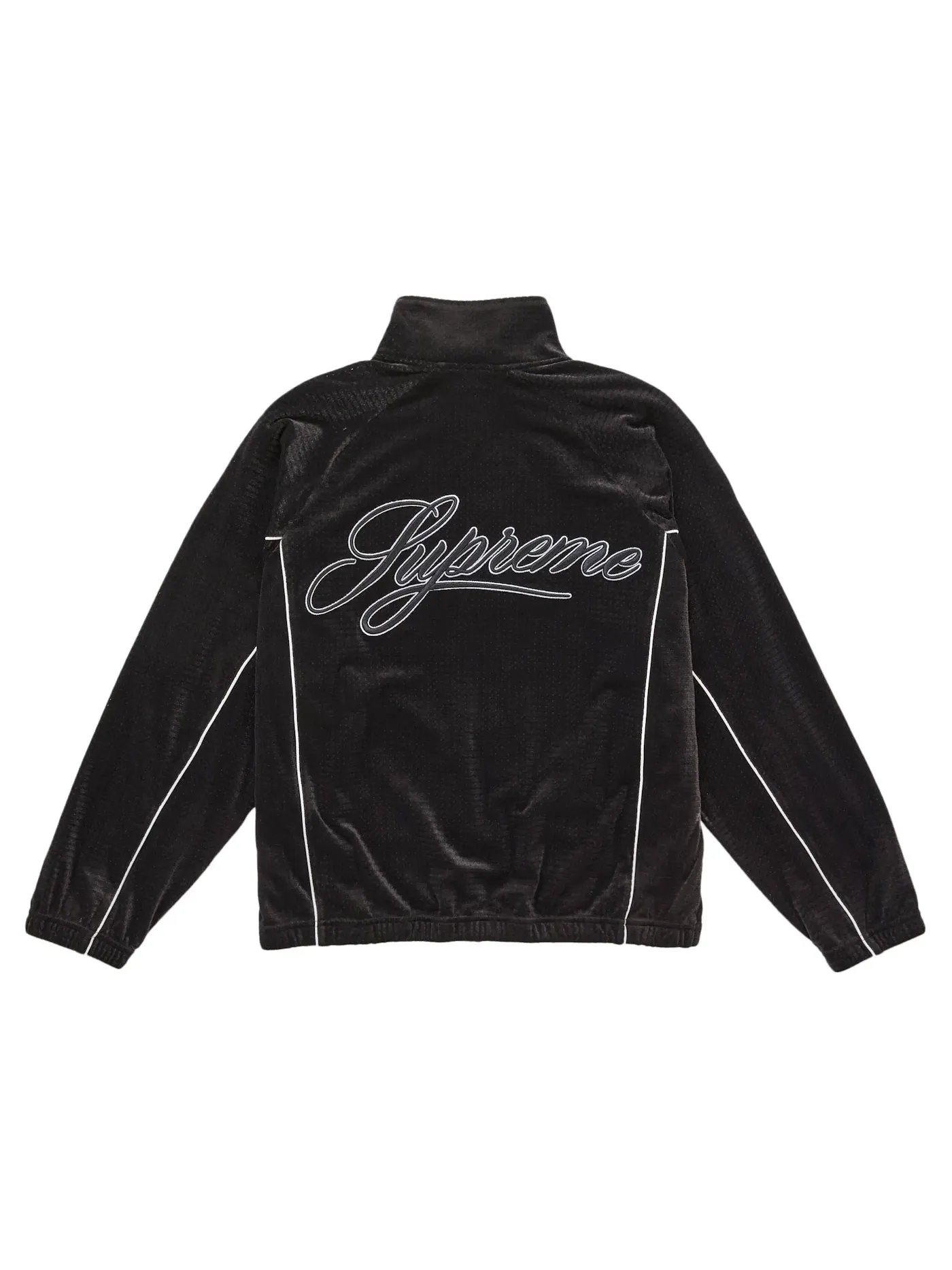 Мужская куртка из велюра с сетчатыми вставками Supreme — изображение 2 из 2, черный