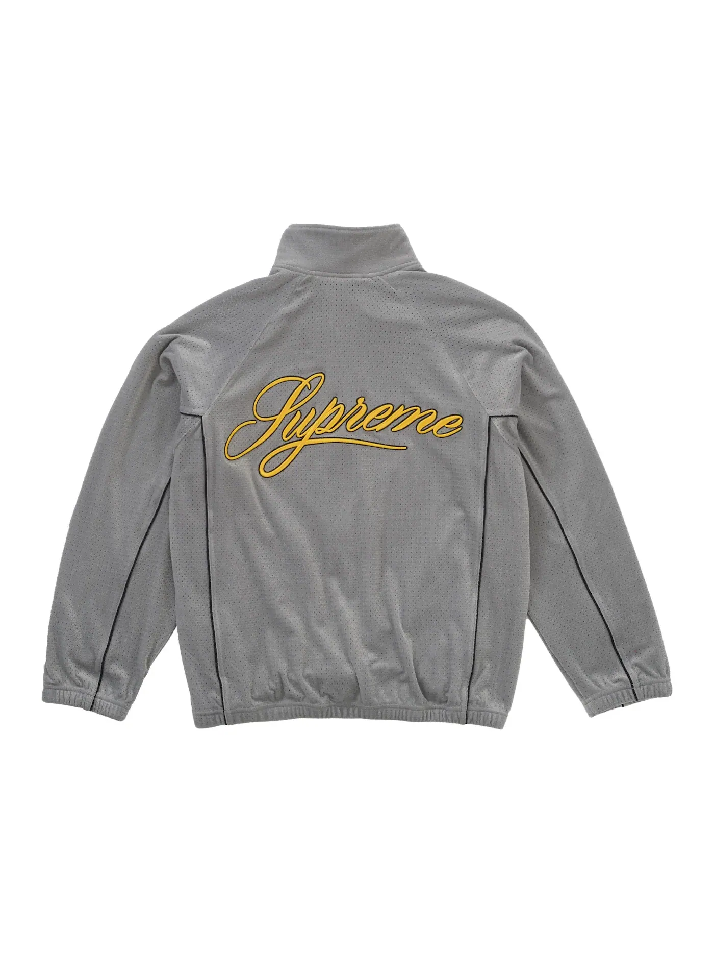 Мужская куртка из велюра и сетки Silver Supreme — изображение 2 из 2, серебряный