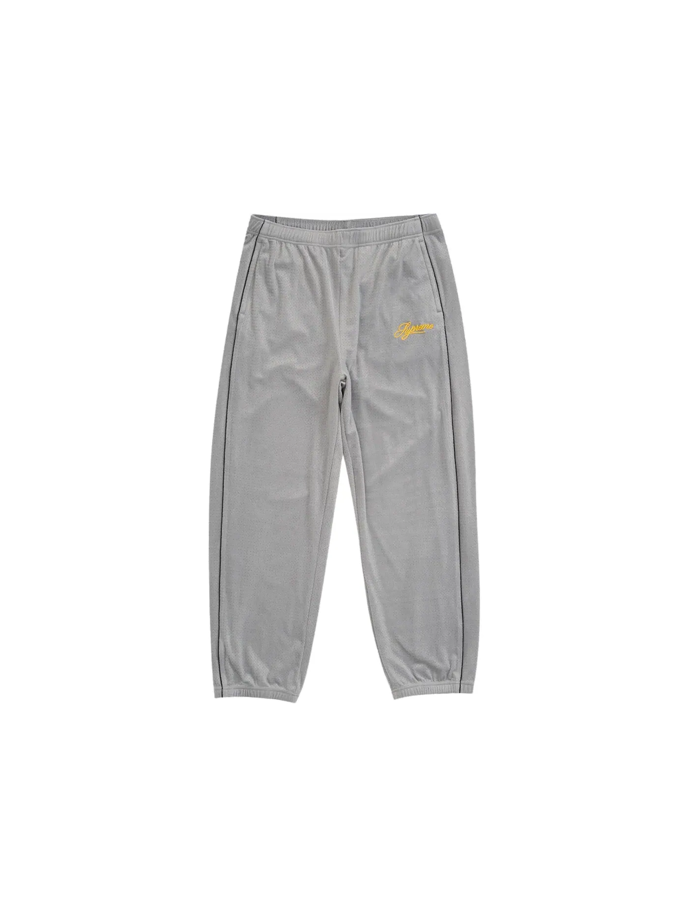 Мужские спортивные штаны с сетчатыми вставками Supreme Velour Mesh Track Pant — изображение 1 из 2, серебряный