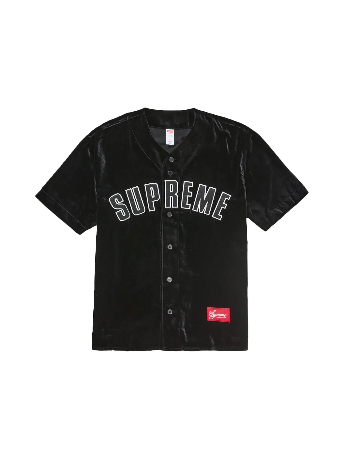 Мужская джерси Velvet Baseball Jersey Supreme — изображение 1 из 1, черный