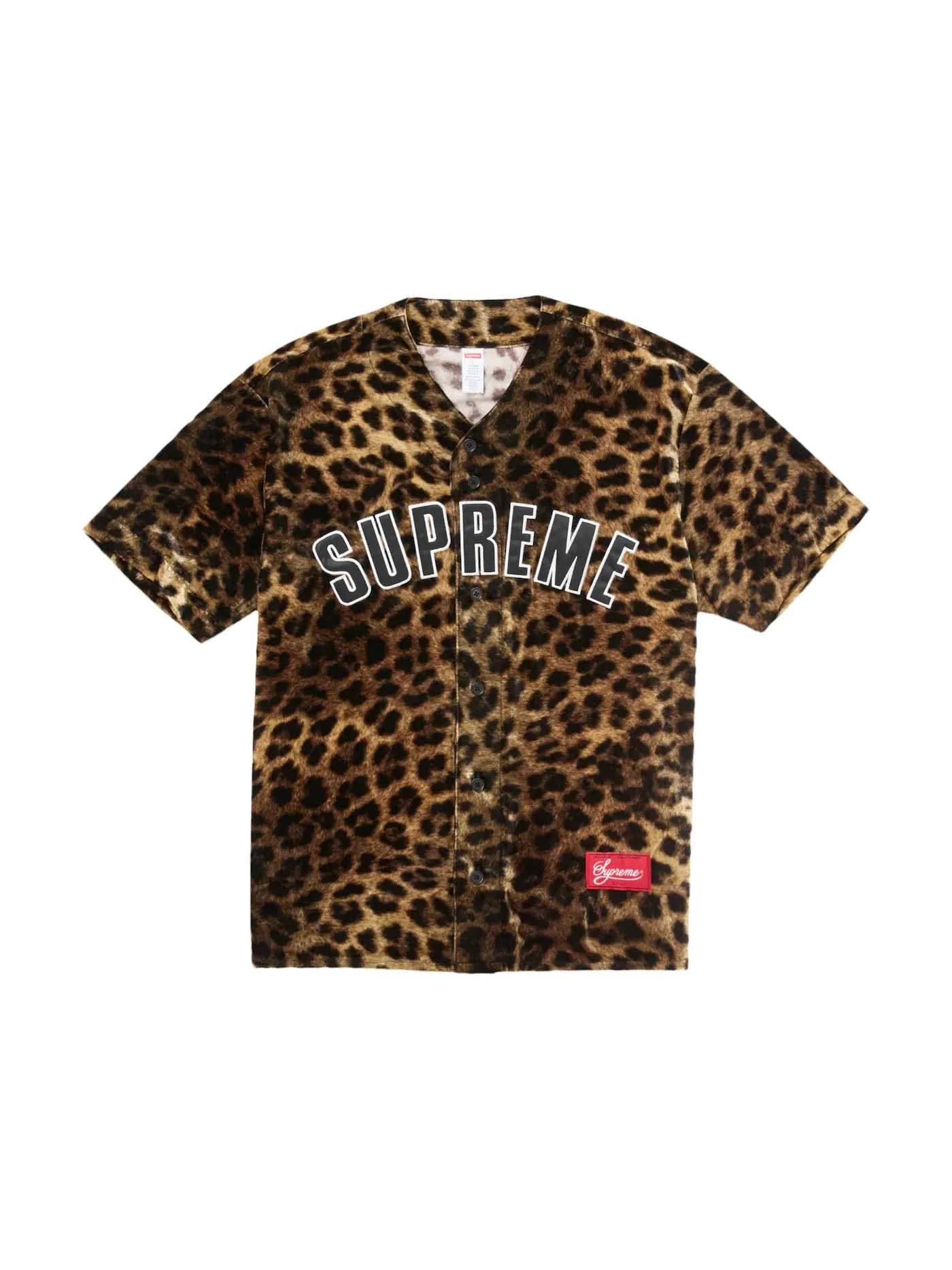 Мужская джерси из вельвета Leopard Supreme — изображение 1 из 1, леопардовый