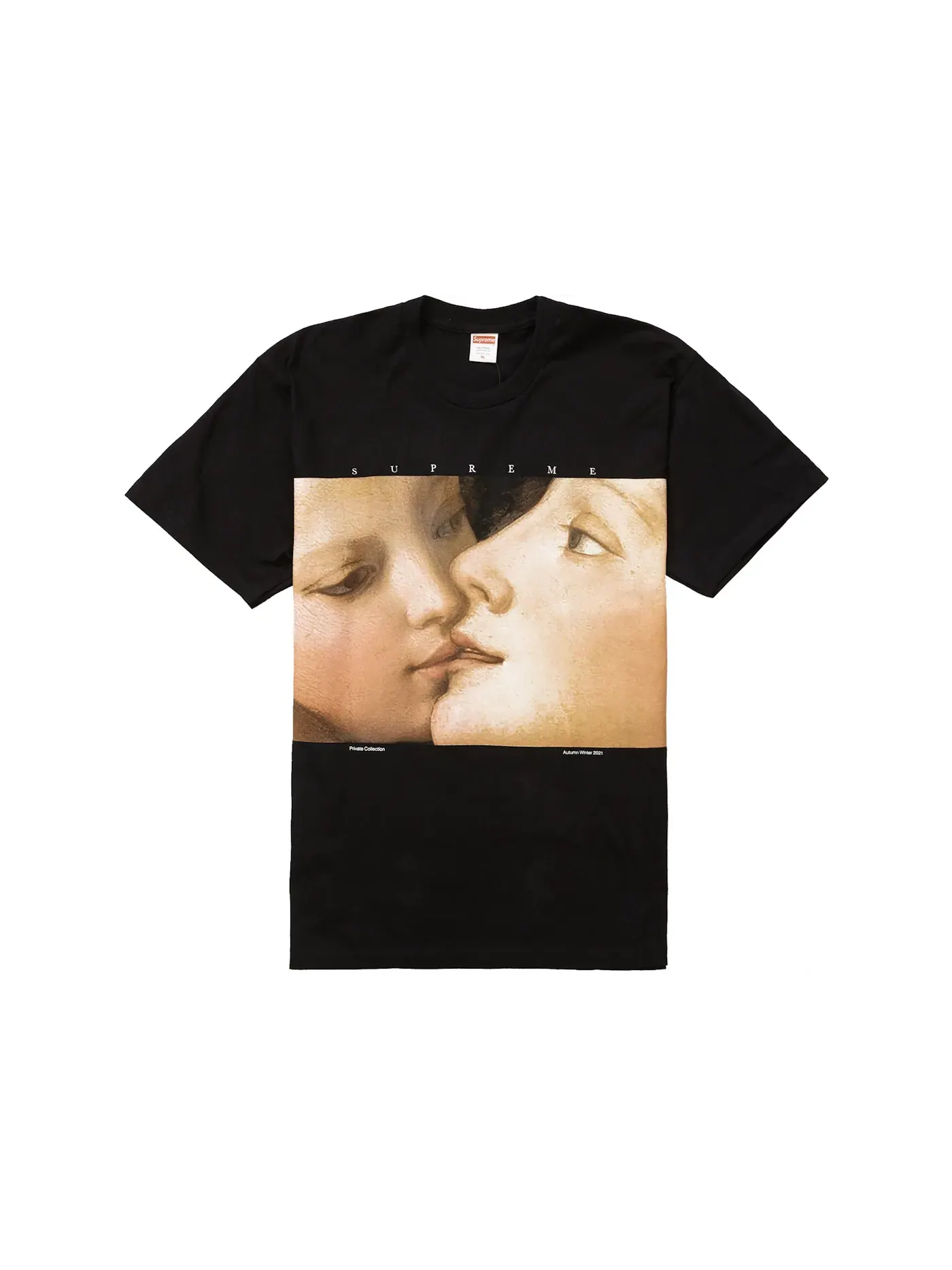 Мужская футболка с принтом Supreme Tee (FW21) — изображение 1 из 1, черный