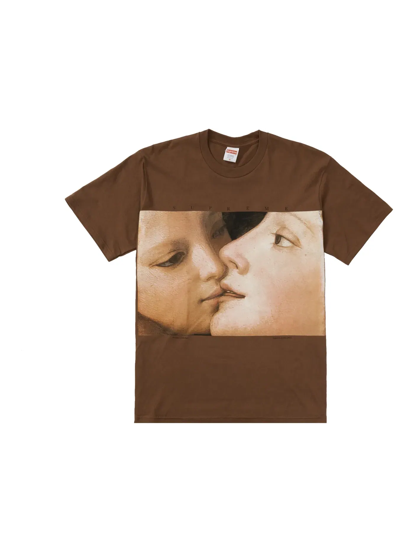 Мужская футболка с принтом Supreme Tee FW21 — изображение 1 из 1, коричневый