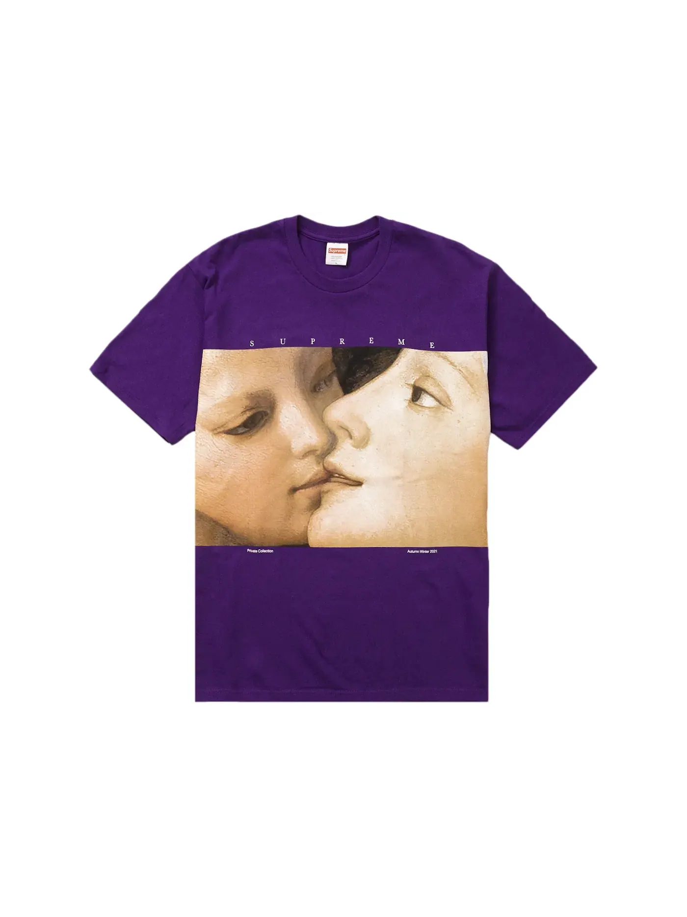 Мужская футболка с принтом Supreme Tee (FW21) — изображение 1 из 1, фиолетовый