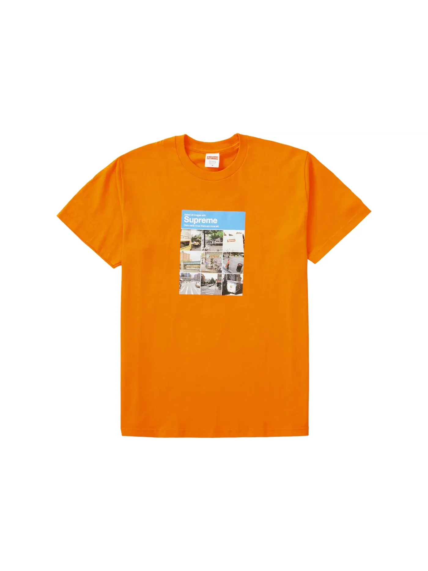 Мужская футболка с принтом Supreme Tee — изображение 1 из 1, оранжевый