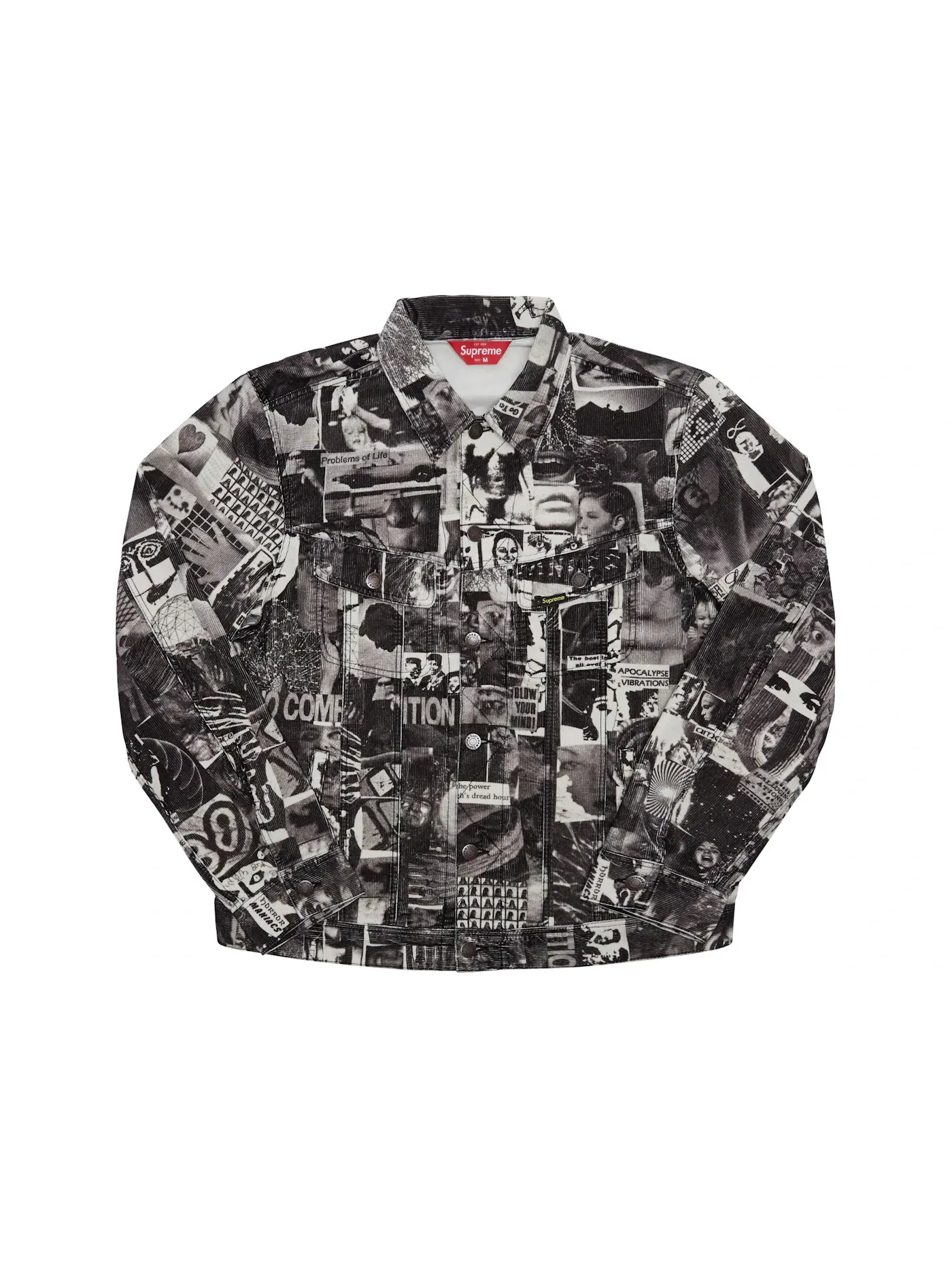 Мужская куртка-тракер из вельвета Supreme Vibrations Corduroy Trucker Jacket Supreme — изображение 1 из 1, белый