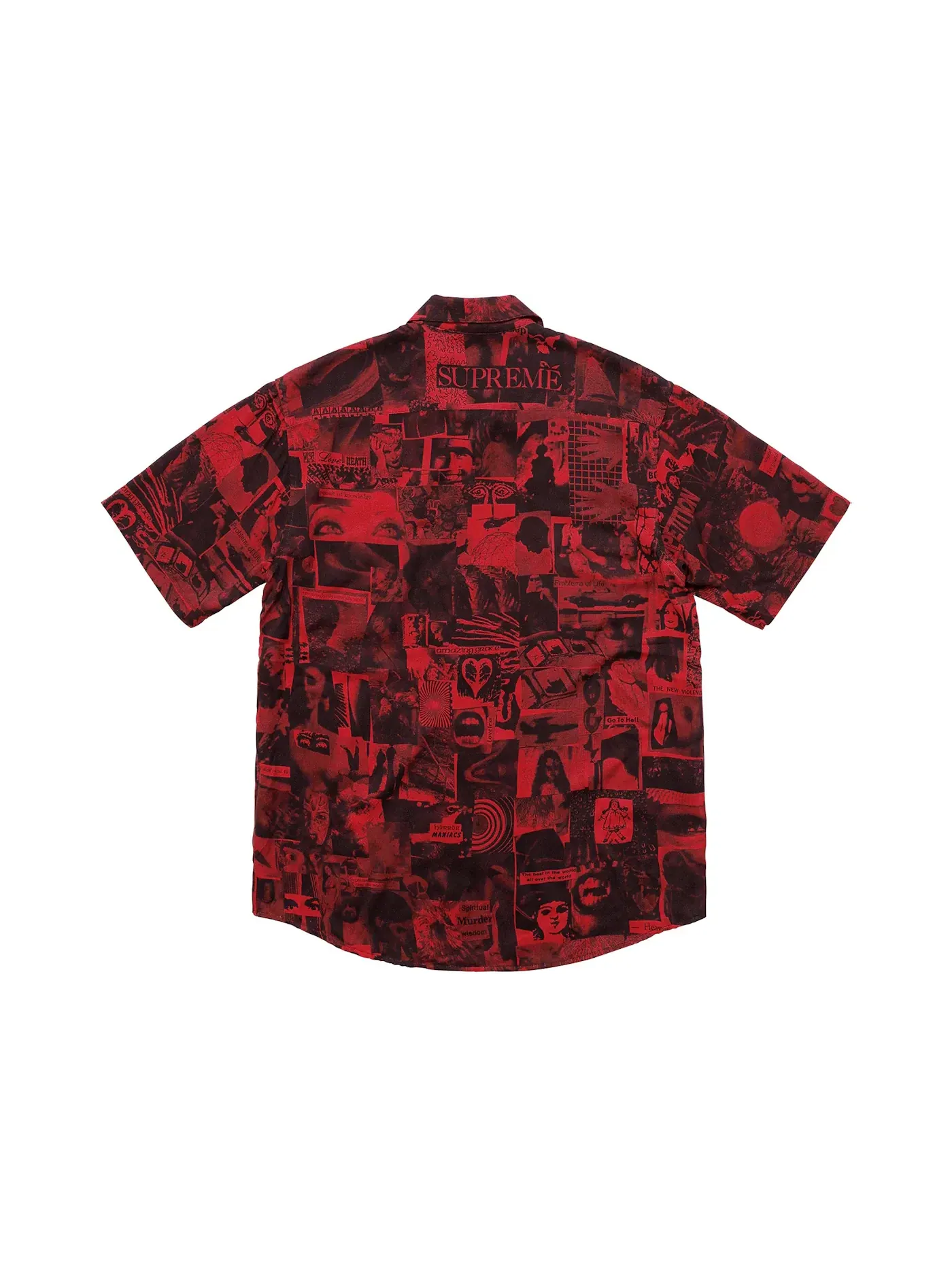 Мужская рубашка с принтом Supreme Shirt — изображение 2 из 2, красный