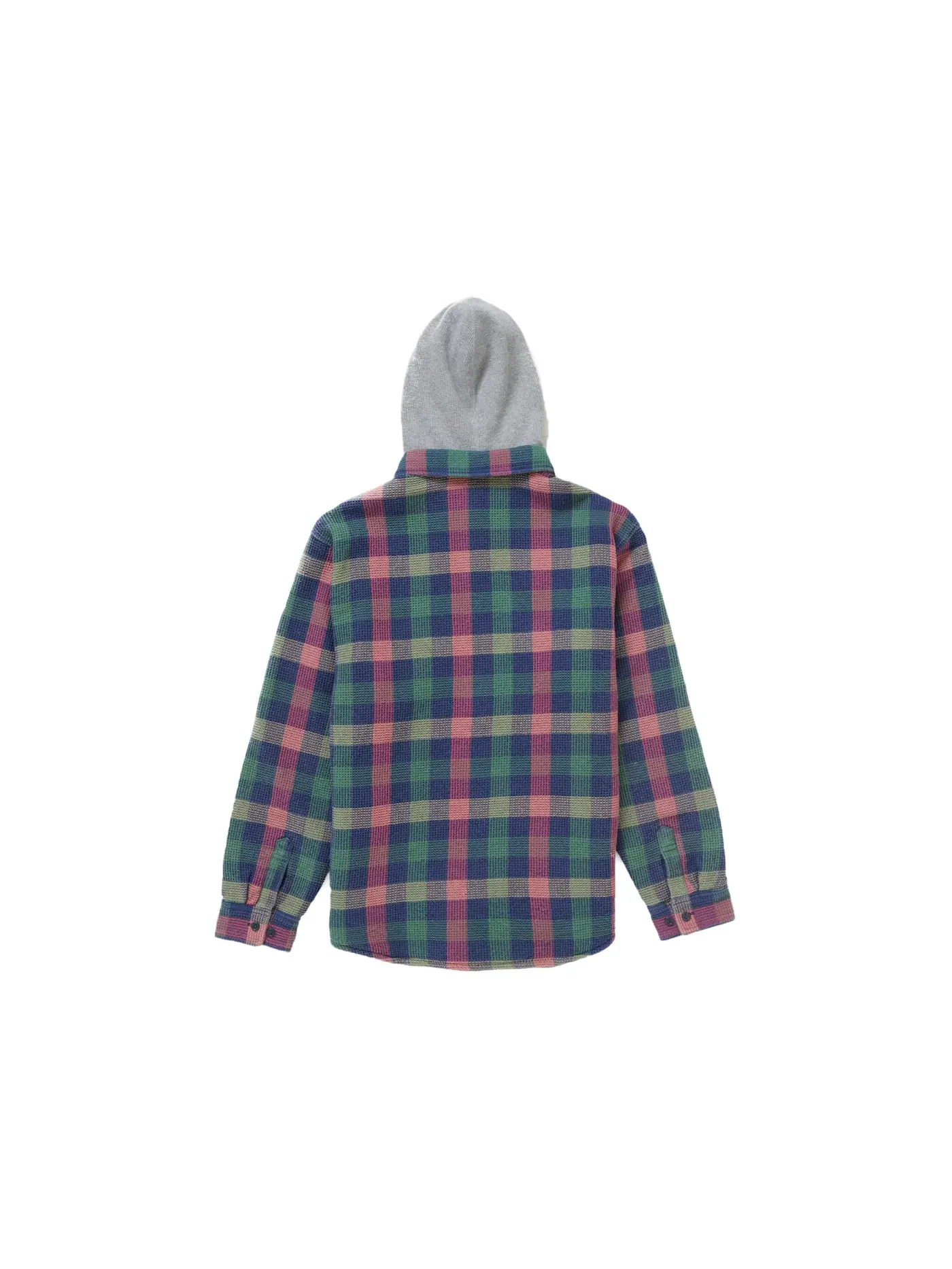 Мужская рубашка-худи с капюшоном в клетку Waffle Plaid Supreme — изображение 3 из 3, мульти