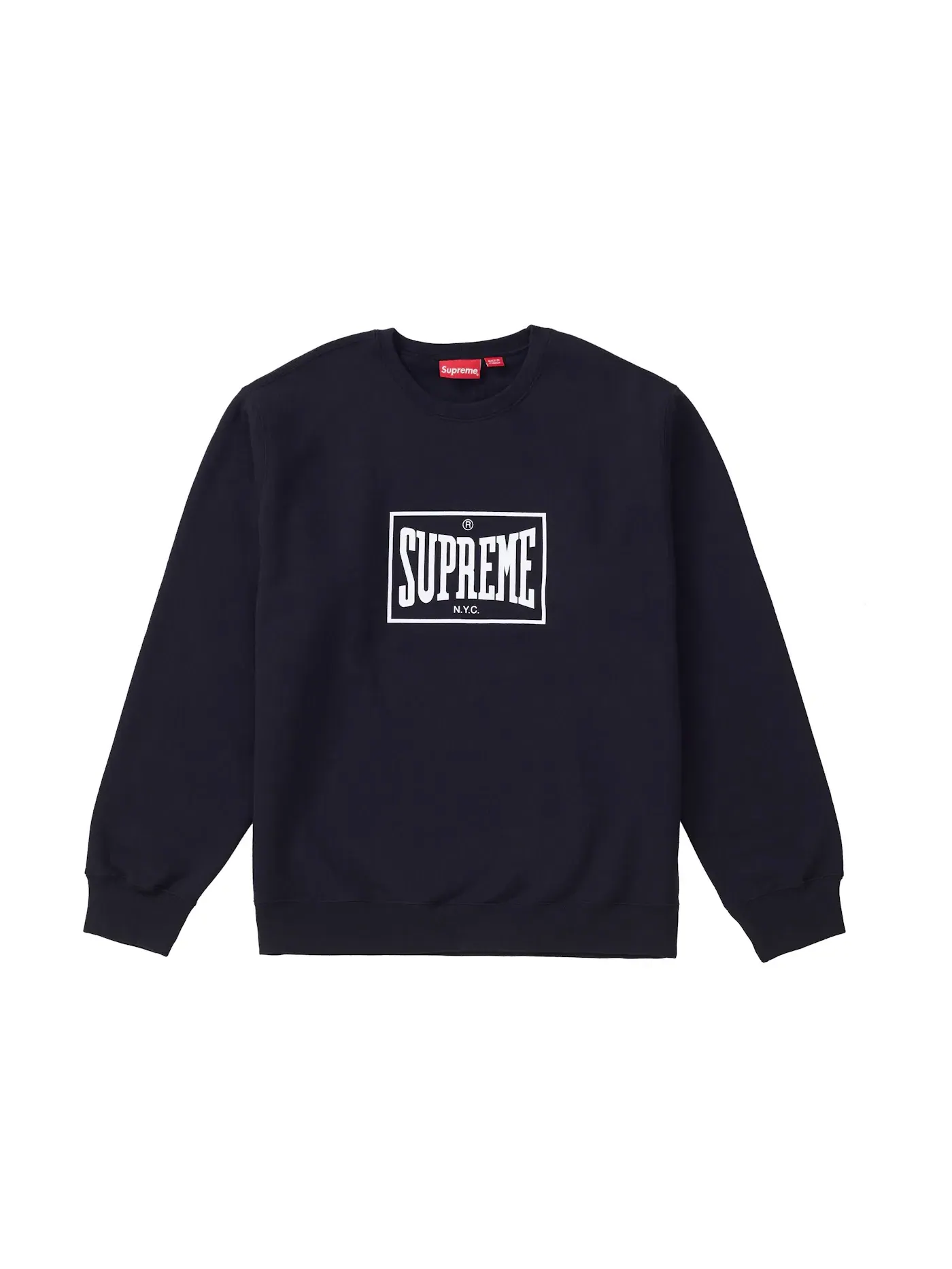 Мужской свитшот с принтом Warm Up Crewneck Supreme — изображение 1 из 1, черный