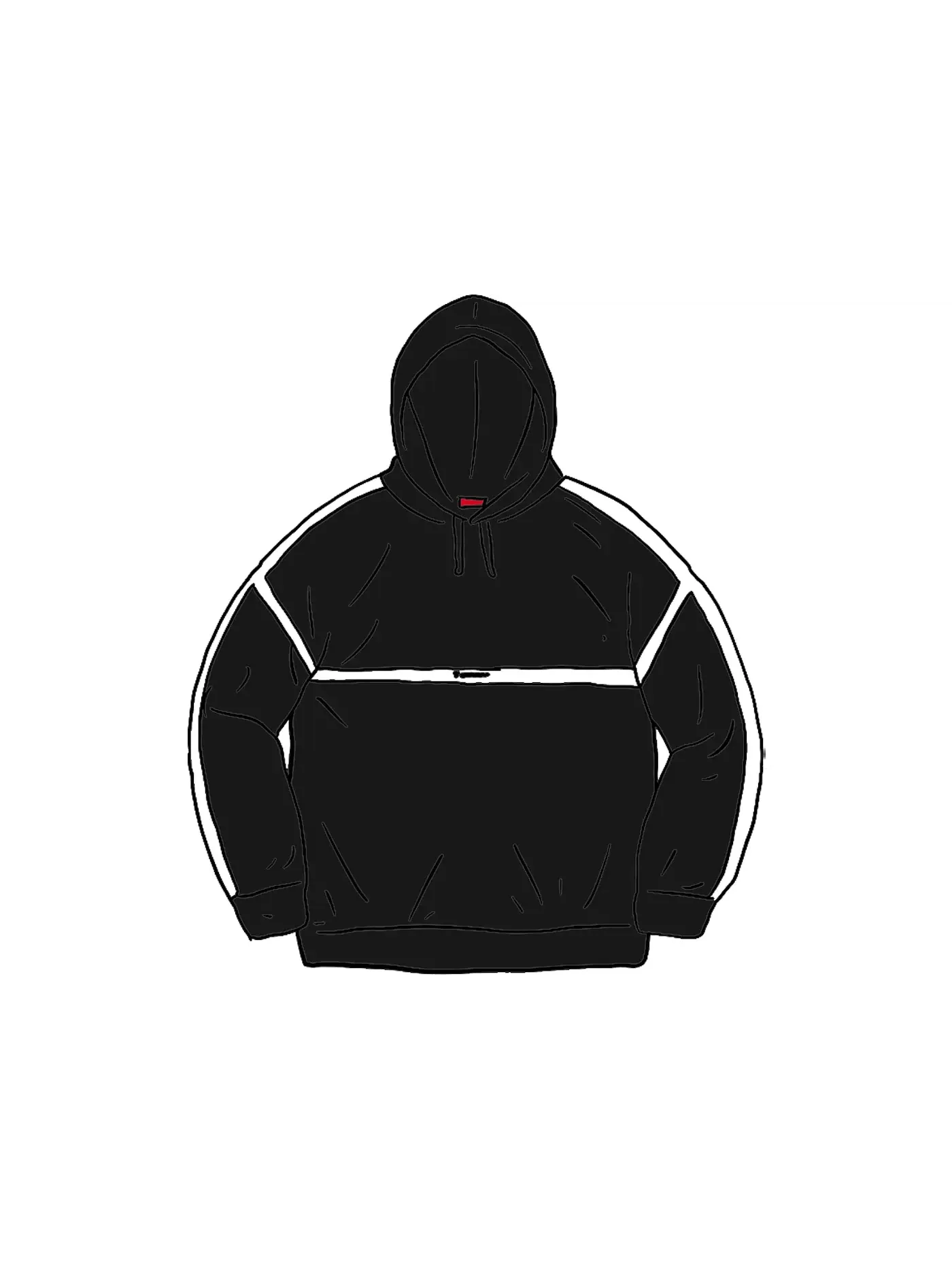 Мужская худи с капюшоном Supreme Hooded Sweatshirt — изображение 1 из 1, черный