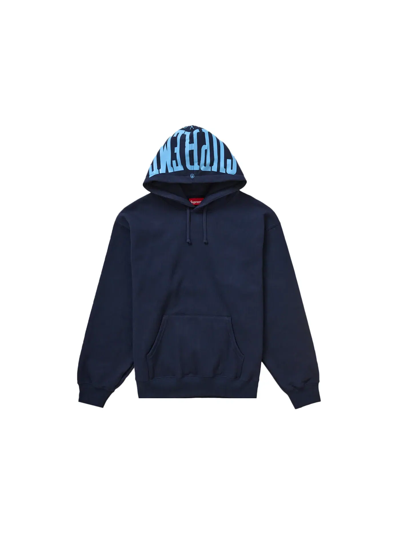 Мужская худи с капюшоном Supreme Warm Up Hooded Sweatshirt SS24 — изображение 1 из 2, темно-синий