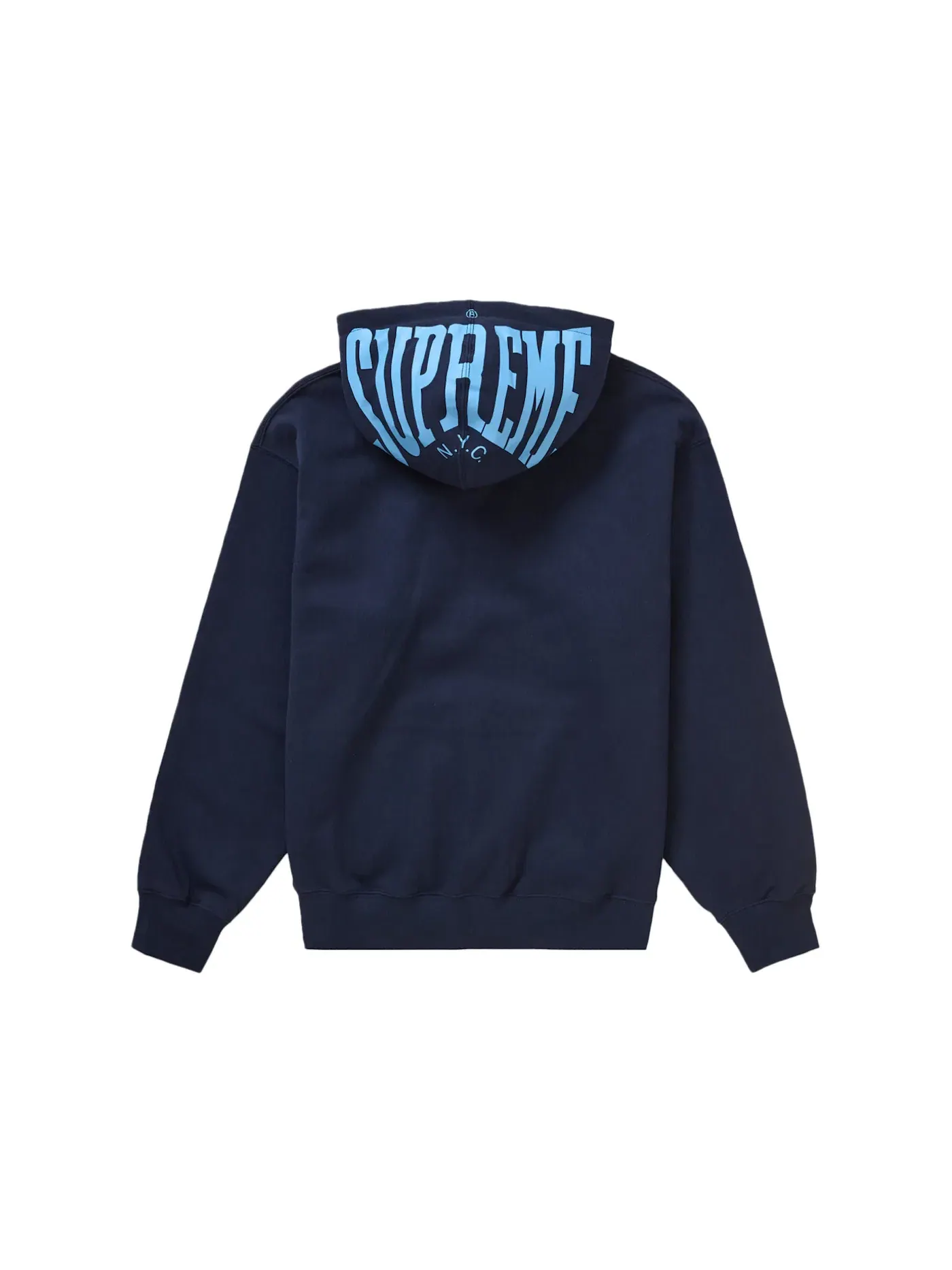 Мужская худи с капюшоном Supreme Warm Up Hooded Sweatshirt SS24 — изображение 2 из 2, темно-синий