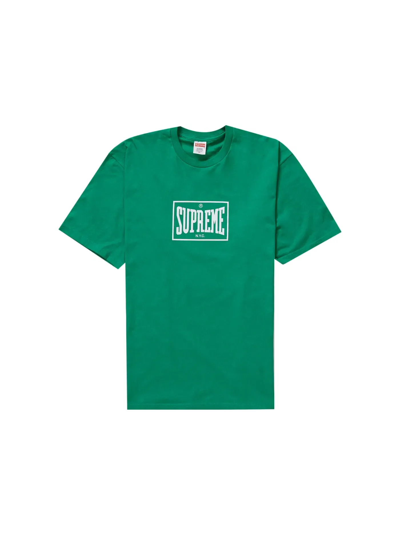 Мужская футболка с принтом Warm Up Tee Supreme — изображение 1 из 1, зеленый