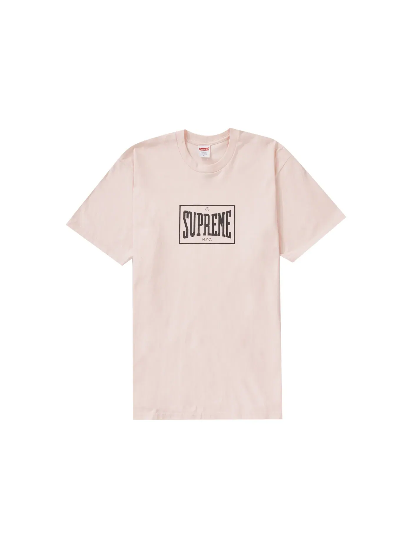 Мужская футболка с принтом Supreme Tee — изображение 1 из 1, бледный розовый