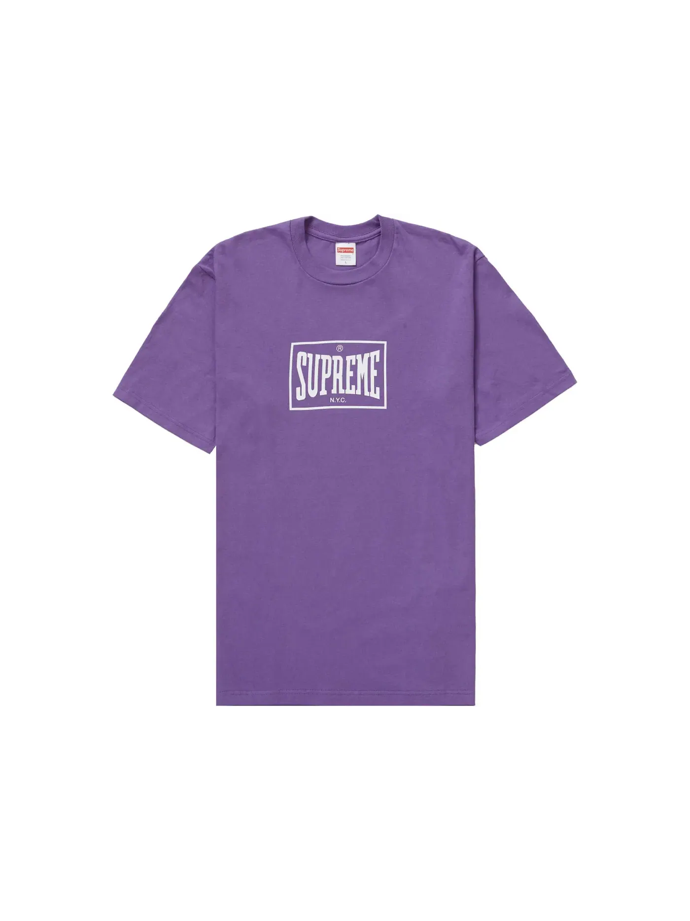 Мужская футболка с принтом Supreme Warm Up Tee — изображение 1 из 1, фиолетовый