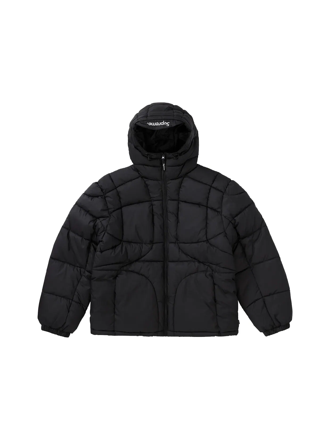 Мужская куртка-пуховик с капюшоном Supreme Warp Hooded Puffy Jacket — изображение 1 из 1, черный
