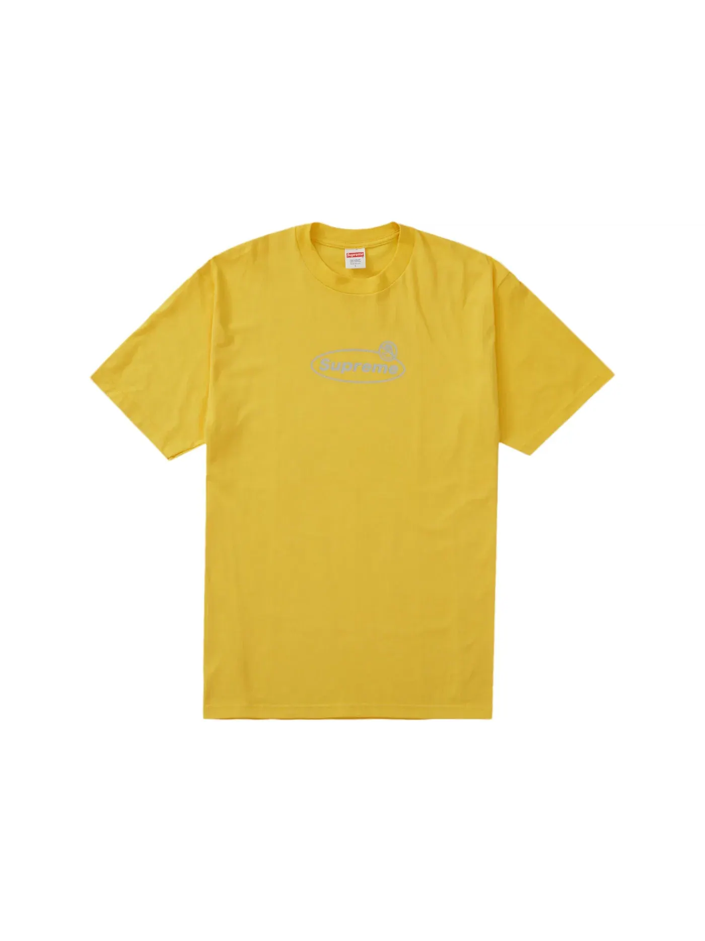 Мужская футболка с принтом Supreme Tee — изображение 1 из 2, желтый