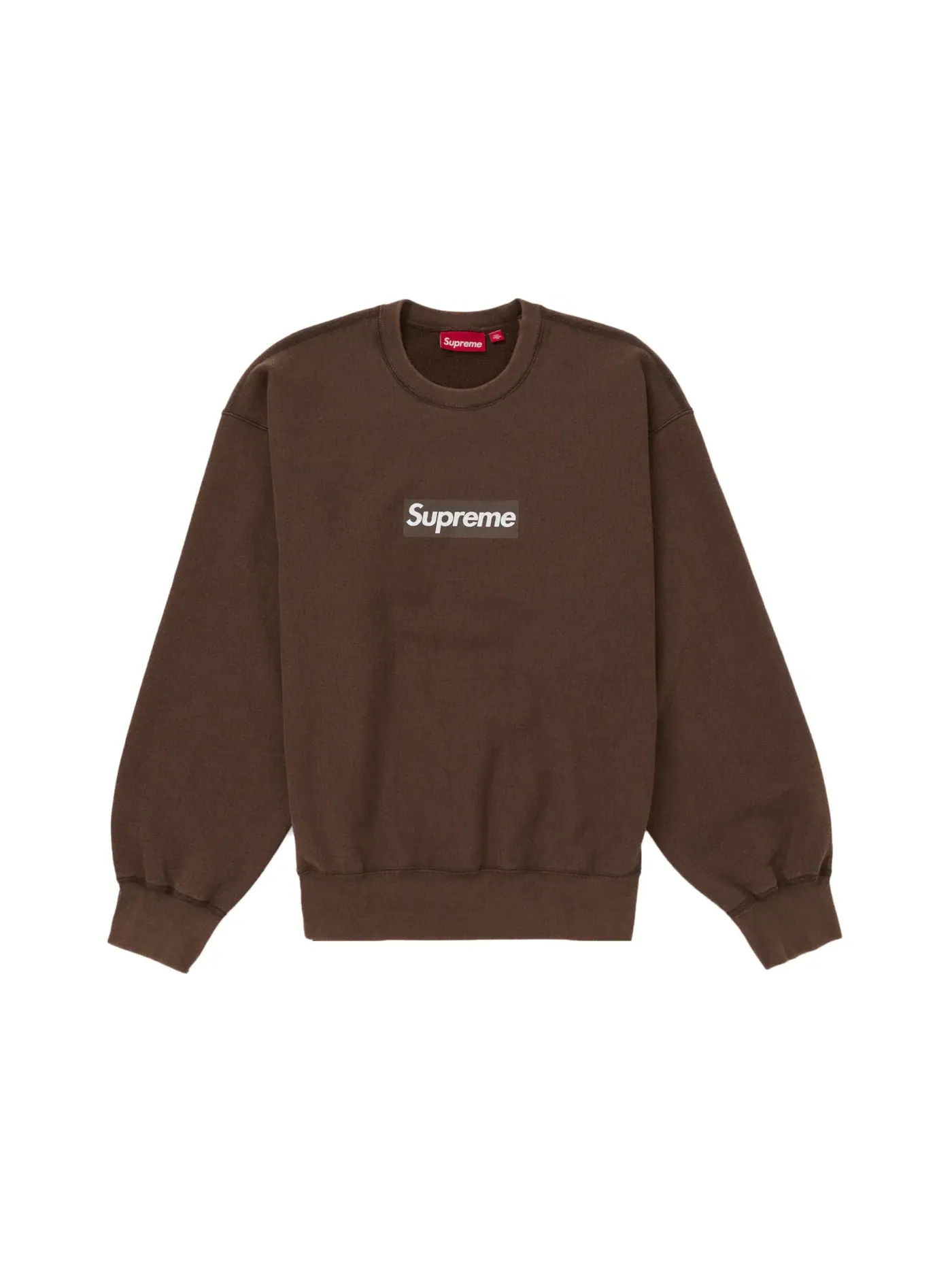 Мужской свитшот с принтом Supreme Crewneck — изображение 1 из 1, коричневый