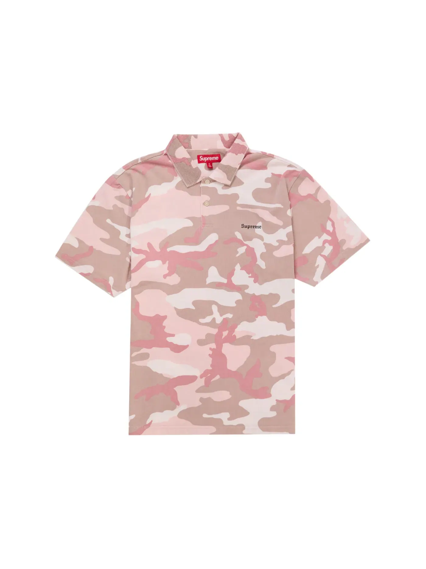 Мужское поло с принтом Supreme Polo — изображение 1 из 1, розовый