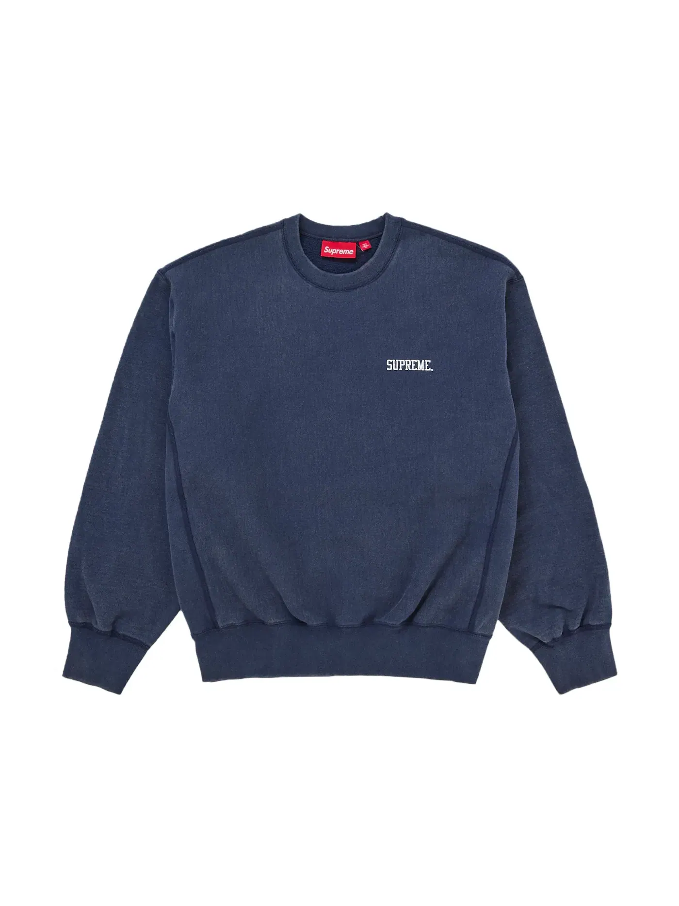 Мужской свитшот с принтом Crewneck Supreme — изображение 1 из 1, темно-синий
