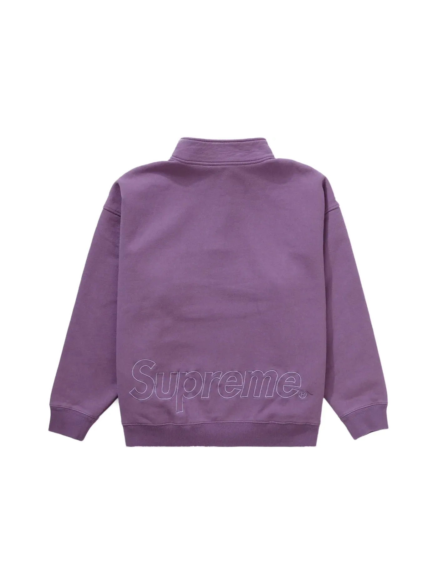 Мужской свитшот с молнией Supreme Washed Half Zip Pullover — изображение 2 из 2, фиолетовый