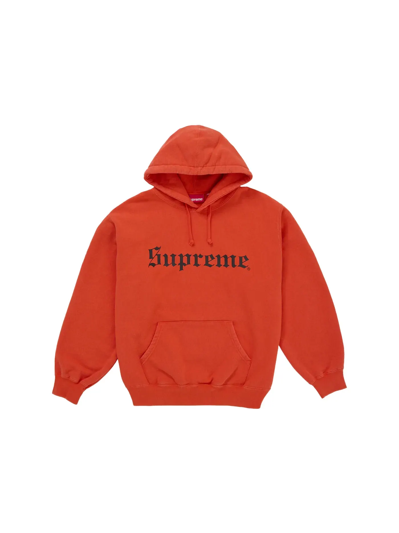 Мужская худи с принтом Supreme Washed Old English — изображение 1 из 1, оранжевый