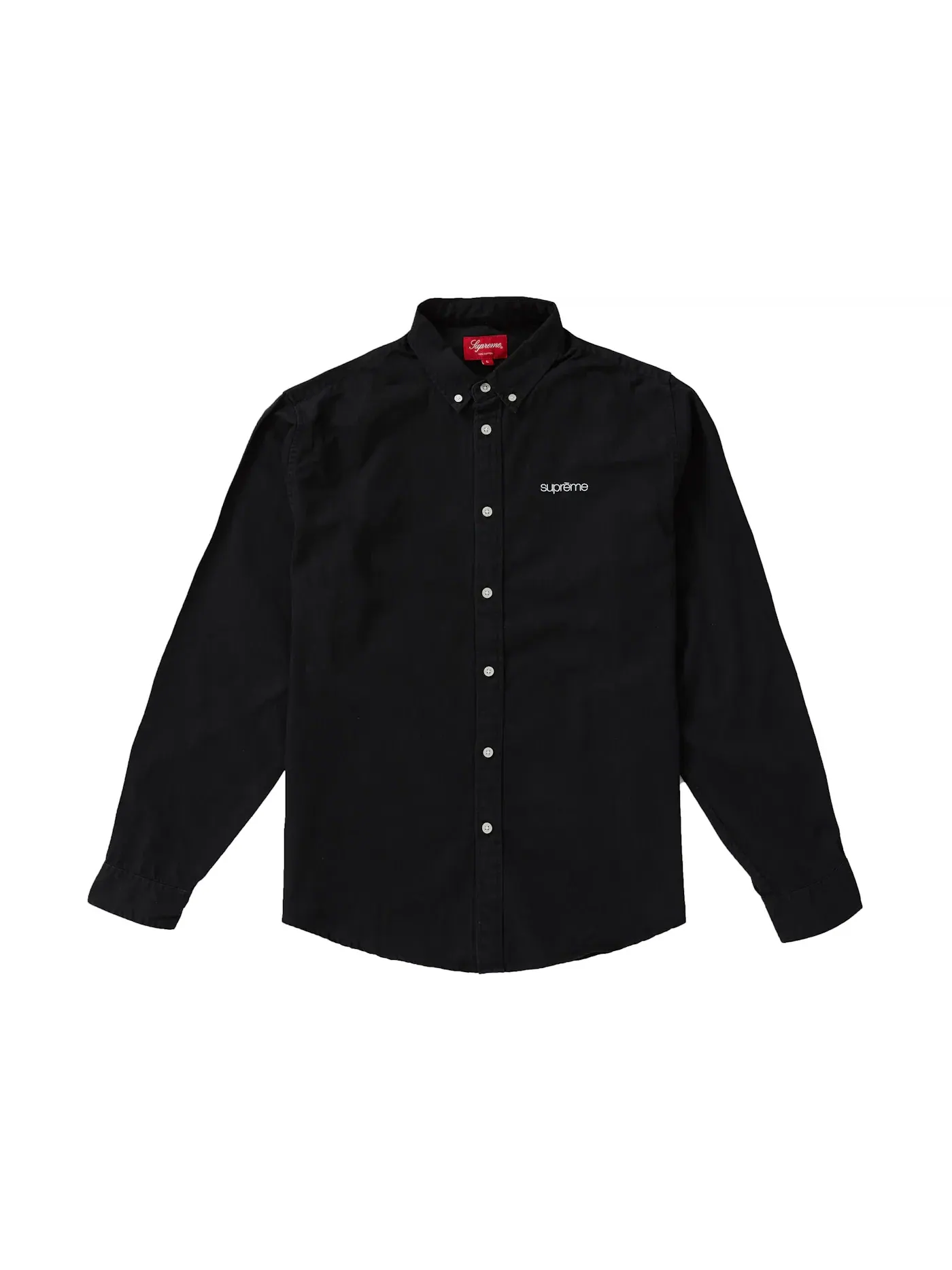 Мужская рубашка из твила с принтом Supreme Shirt (SS19) — изображение 1 из 1, черный
