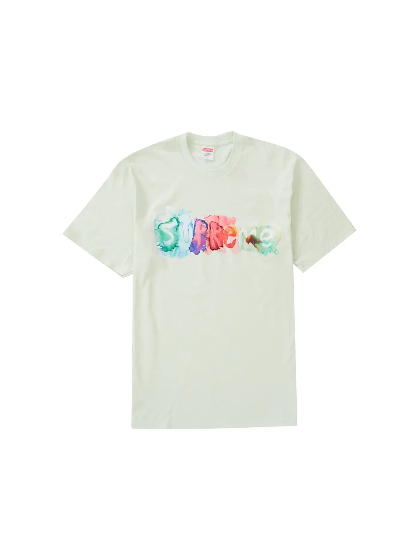 Мужская футболка с водным принтом Supreme Tee — изображение 1 из 1, бледный зеленый