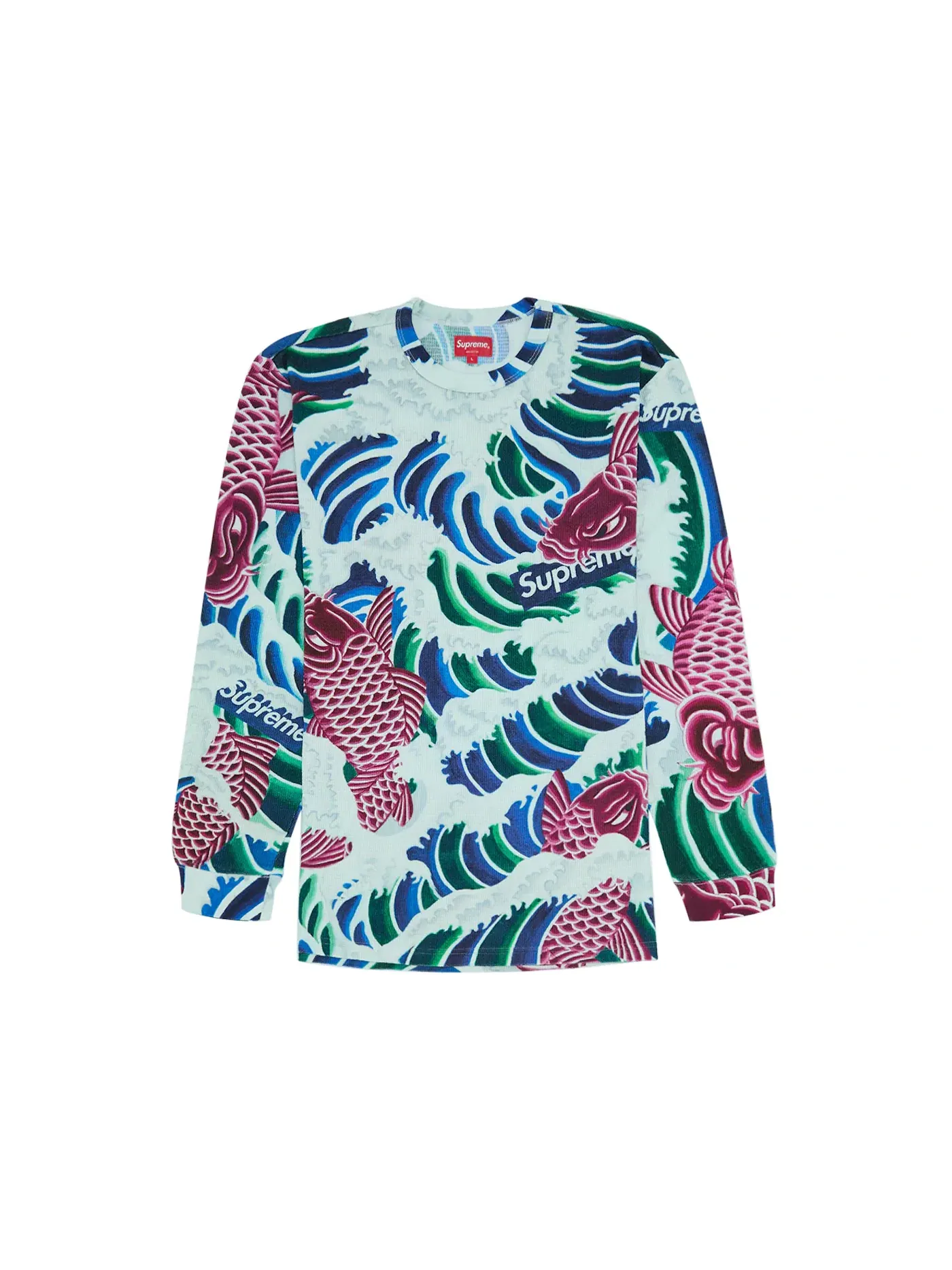 Мужская футболка с длинным рукавом с принтом Supreme Waves L/S Top — изображение 1 из 1, мульти