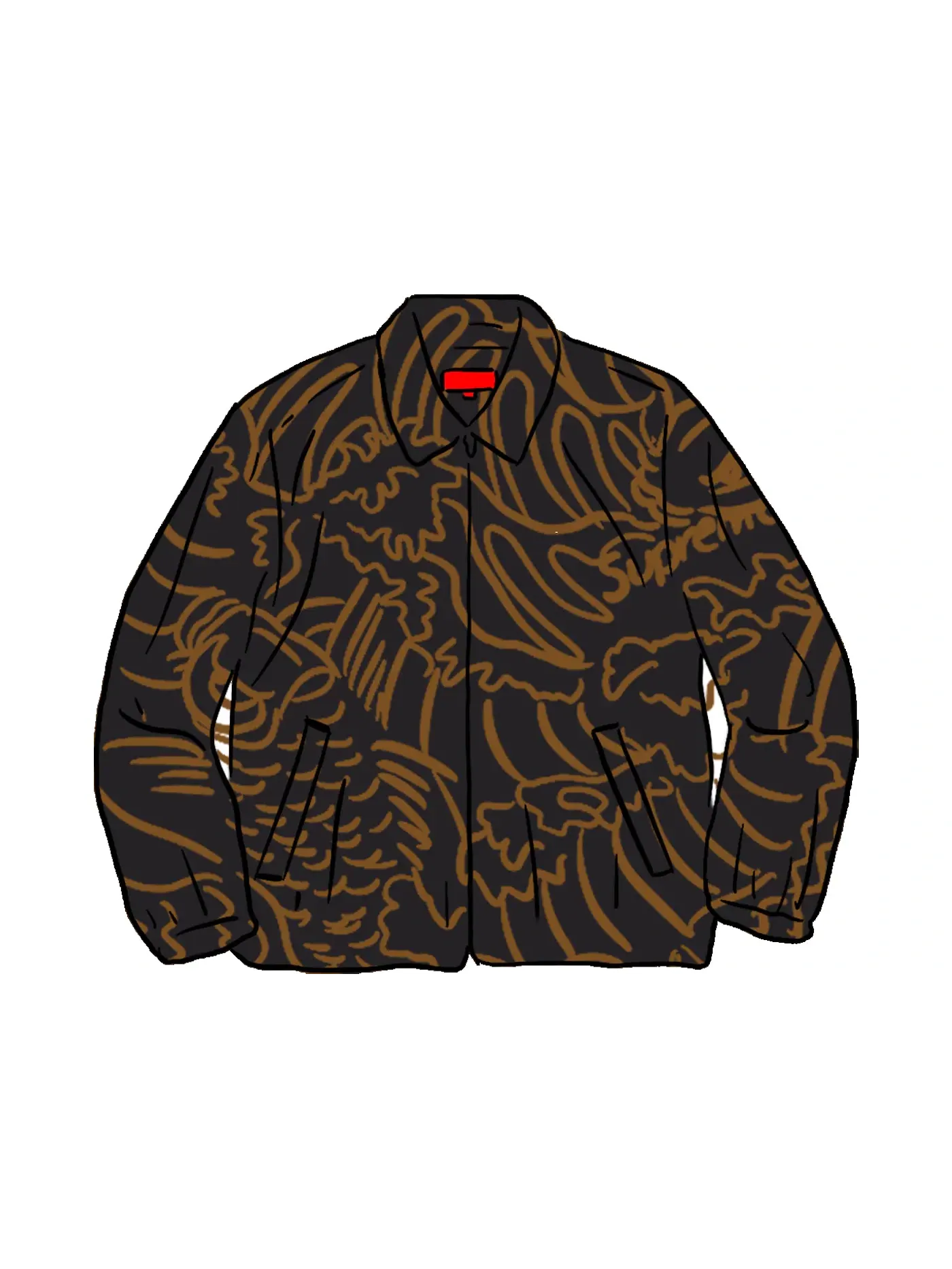 Мужская куртка-рабочая Supreme Waves Work Jacket — изображение 1 из 1, черный