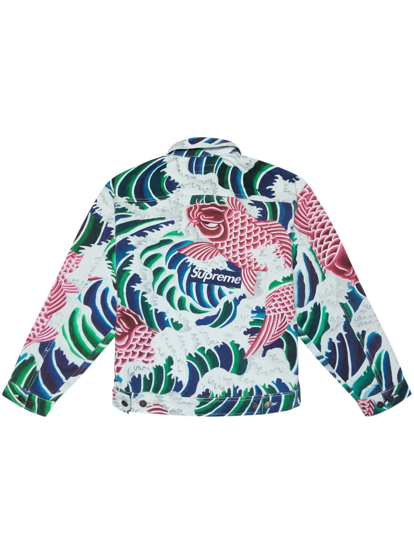 Мужская куртка с принтом Waves Work Jacket Supreme — изображение 2 из 2, мульти