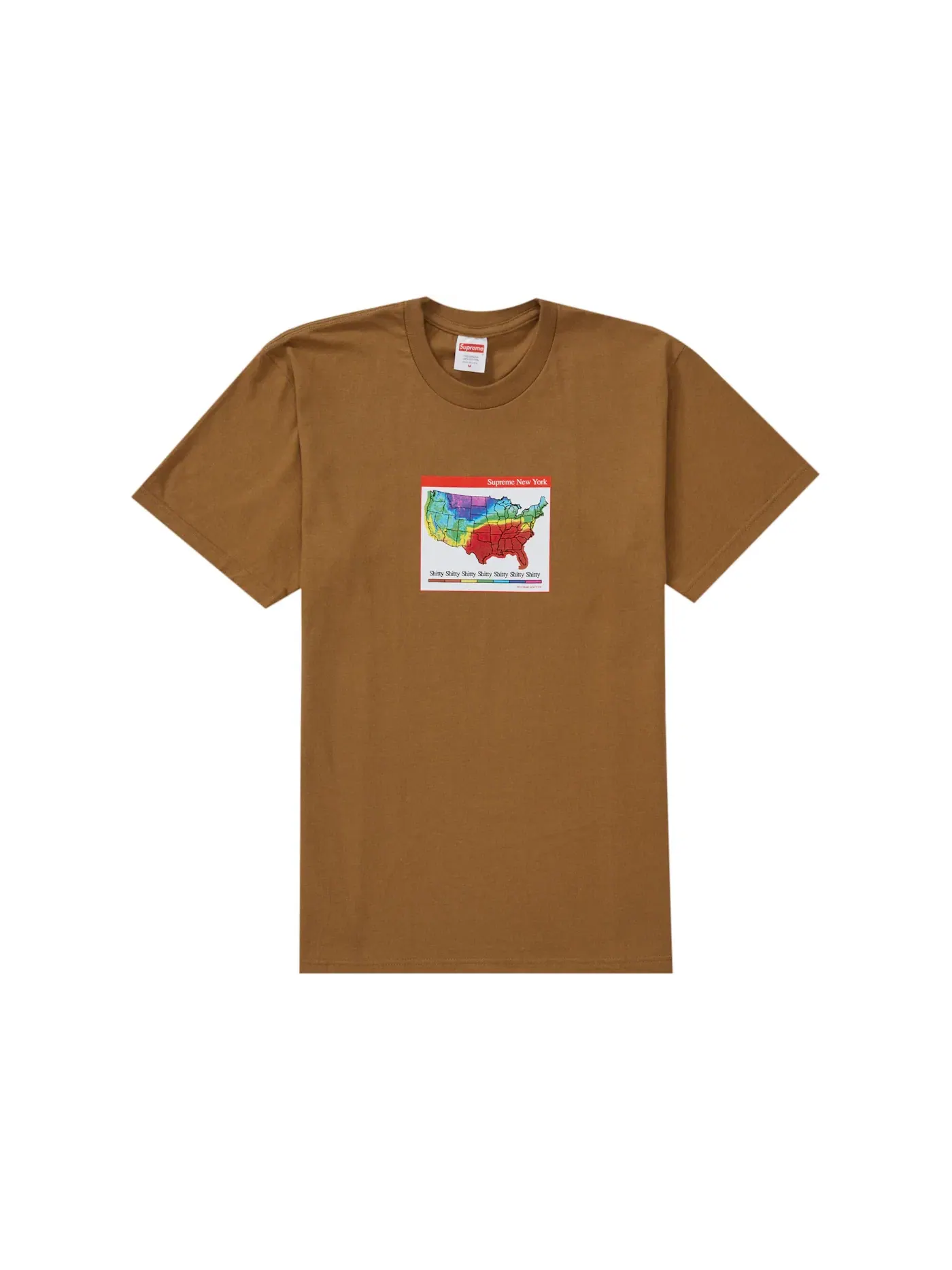 Мужская футболка Supreme Tee — изображение 1 из 1, коричневый