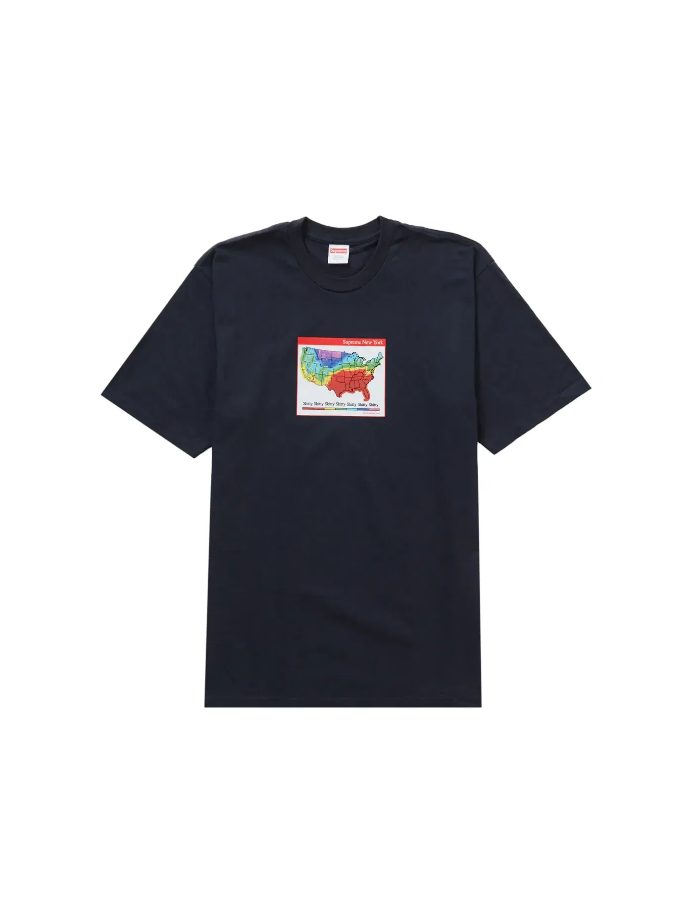 Мужская футболка с принтом Supreme Tee — изображение 1 из 1, темно-синий