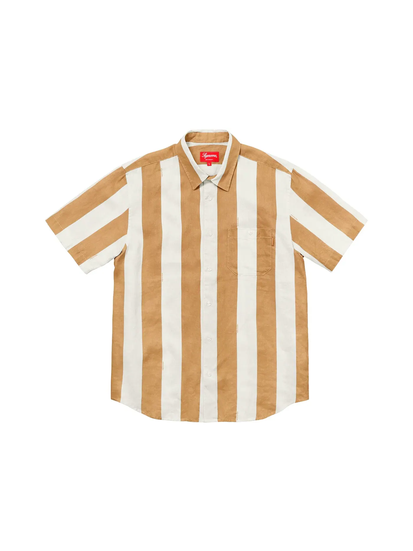 Мужская рубашка с широкой полоской Supreme Shirt — изображение 1 из 1, коричневый