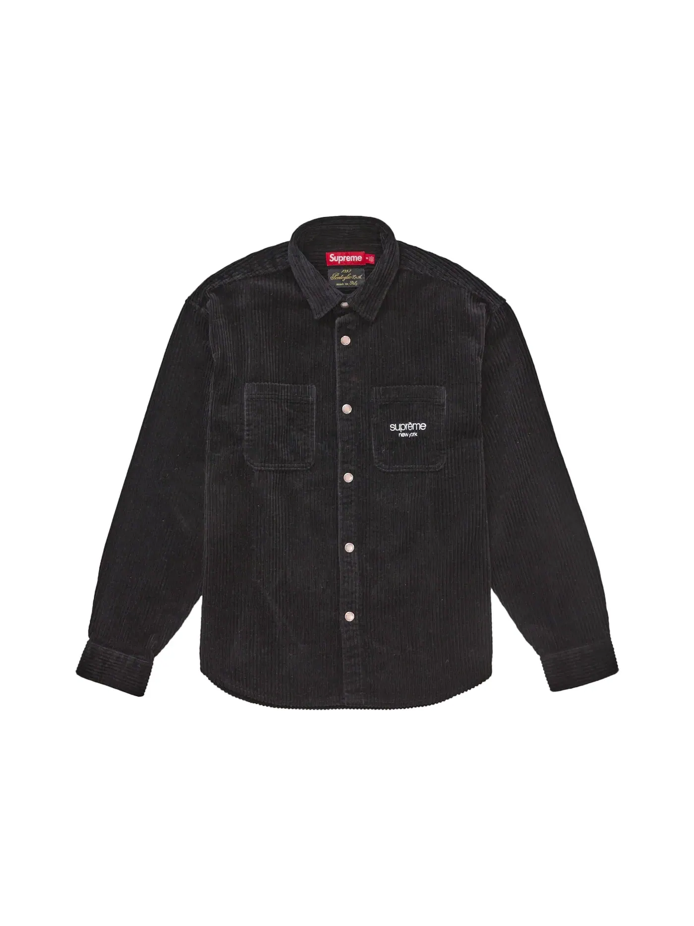 Мужская рубашка из вельвета с широким рубчиком Supreme Shirt — изображение 1 из 1, черный