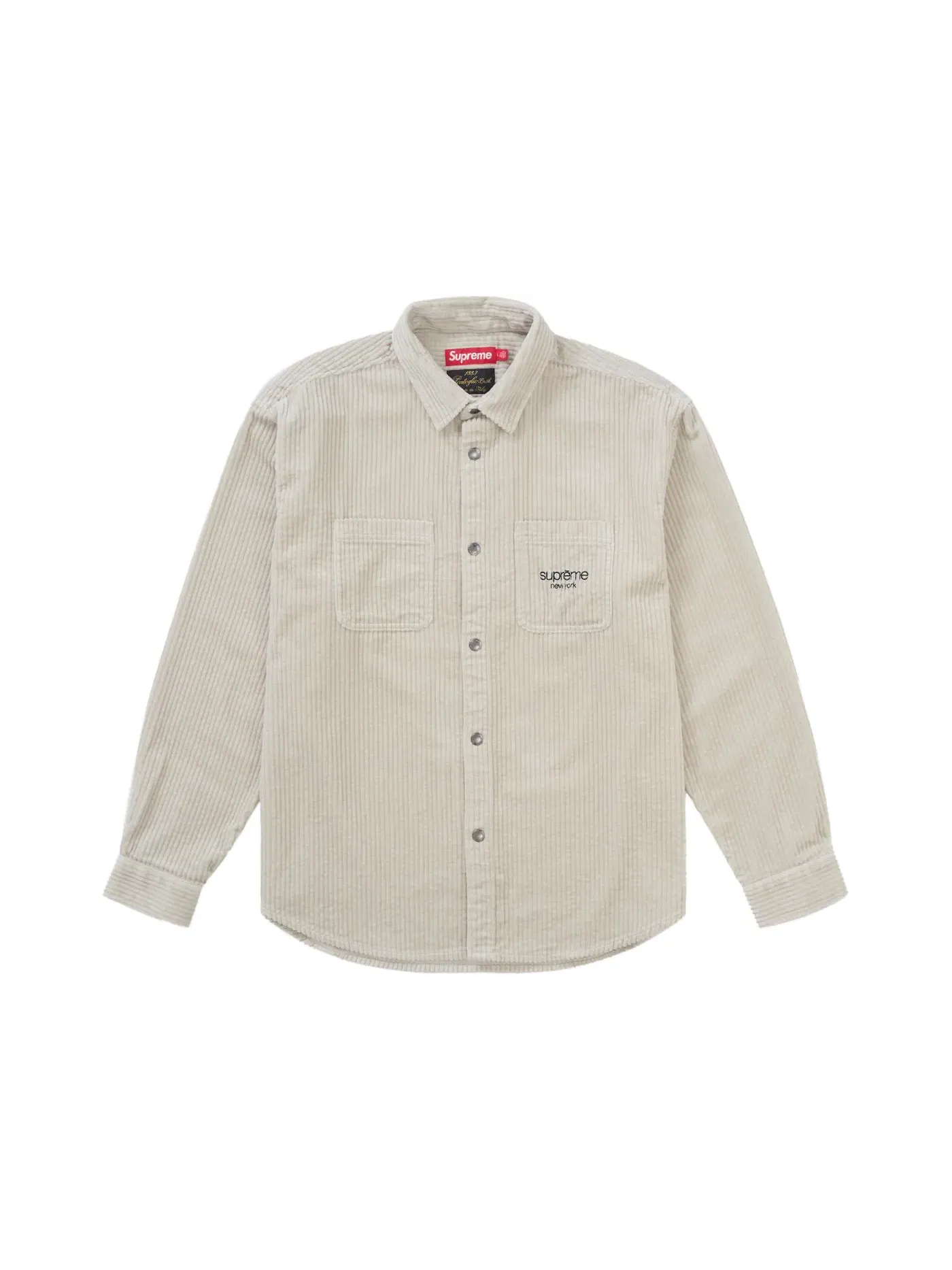 Мужская рубашка из вельвета Supreme Wide Wale Corduroy Snap Shirt — изображение 1 из 1, прозрачный