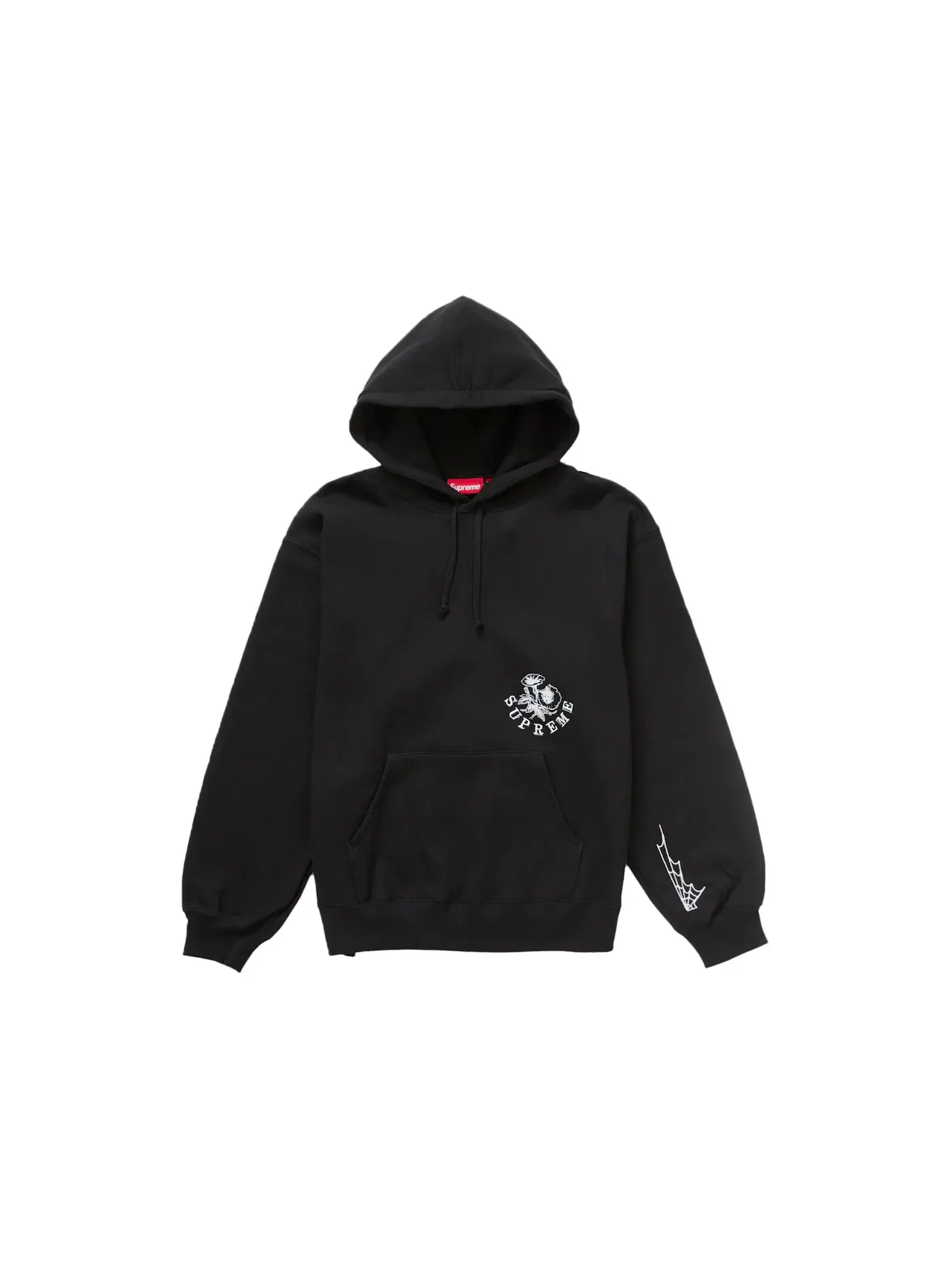 Мужская худи с вышивкой Supreme — изображение 2 из 2, черный