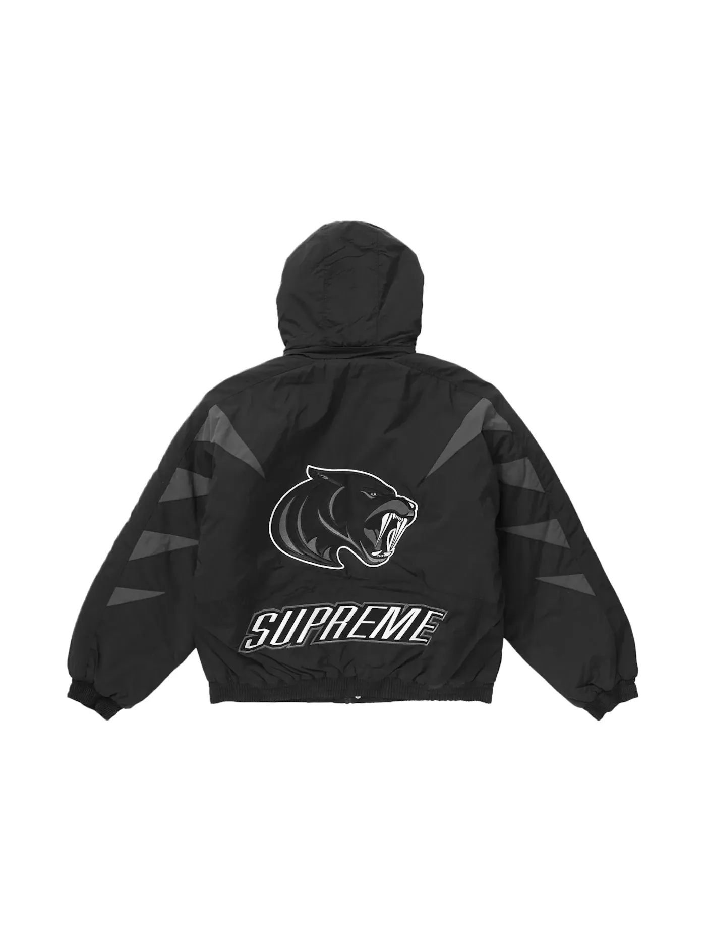 Мужская куртка-пуховик с принтом Wildcat Sideline Puffer Jacket Supreme — изображение 4 из 5, черный
