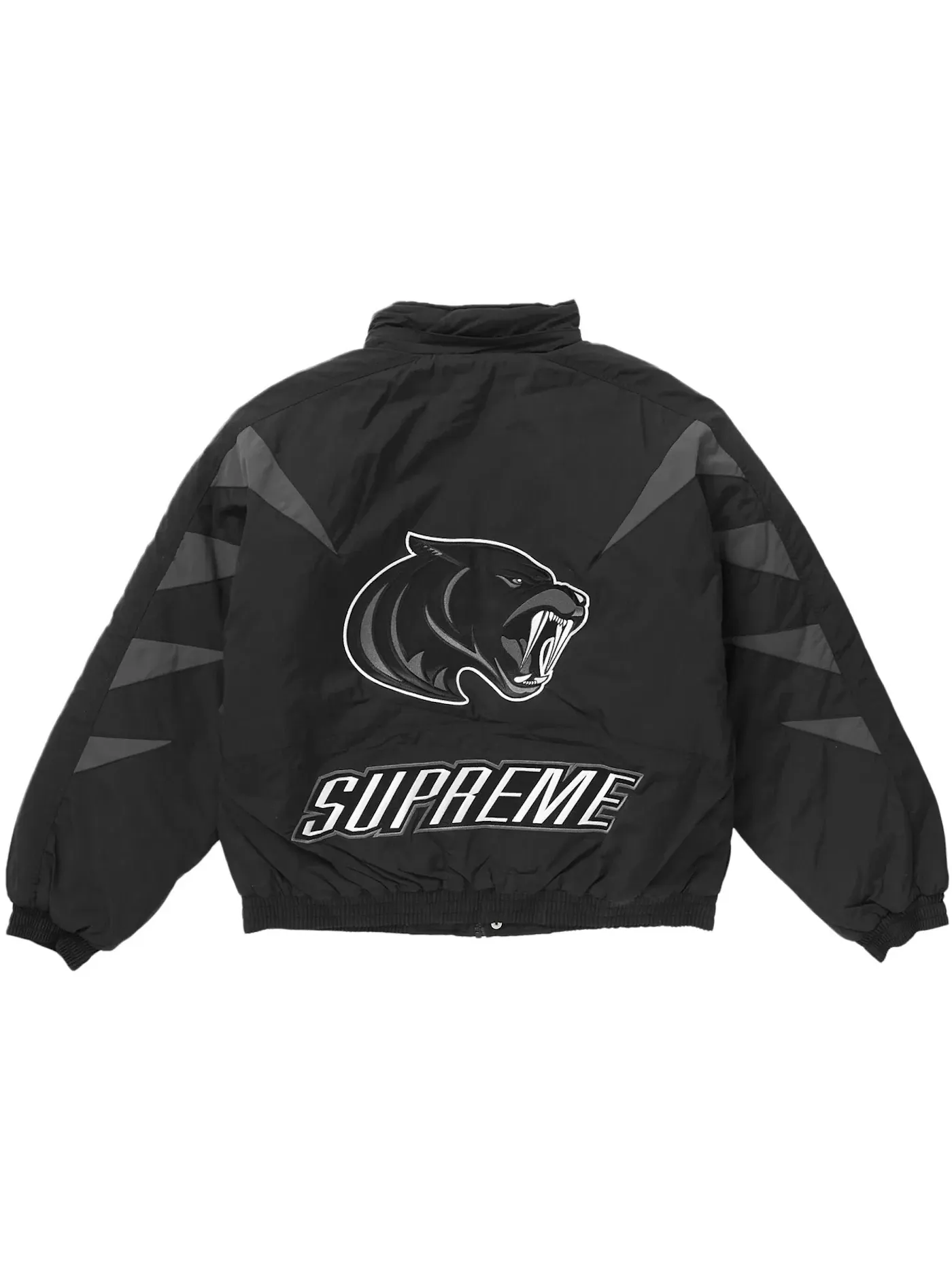 Мужская куртка-пуховик с принтом Wildcat Sideline Puffer Jacket Supreme — изображение 5 из 5, черный