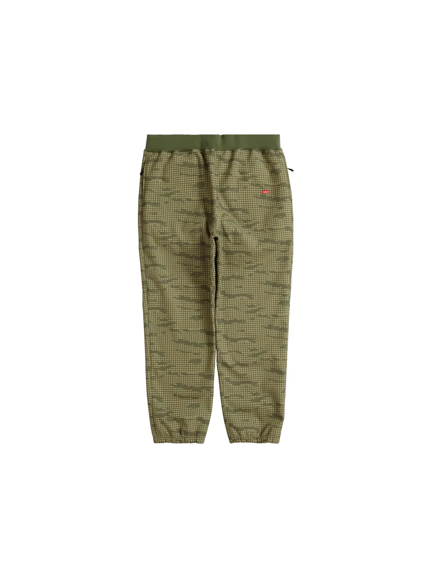 Мужские спортивные штаны с принтом Sweatpant (FW21) Supreme — изображение 1 из 2, оливковый