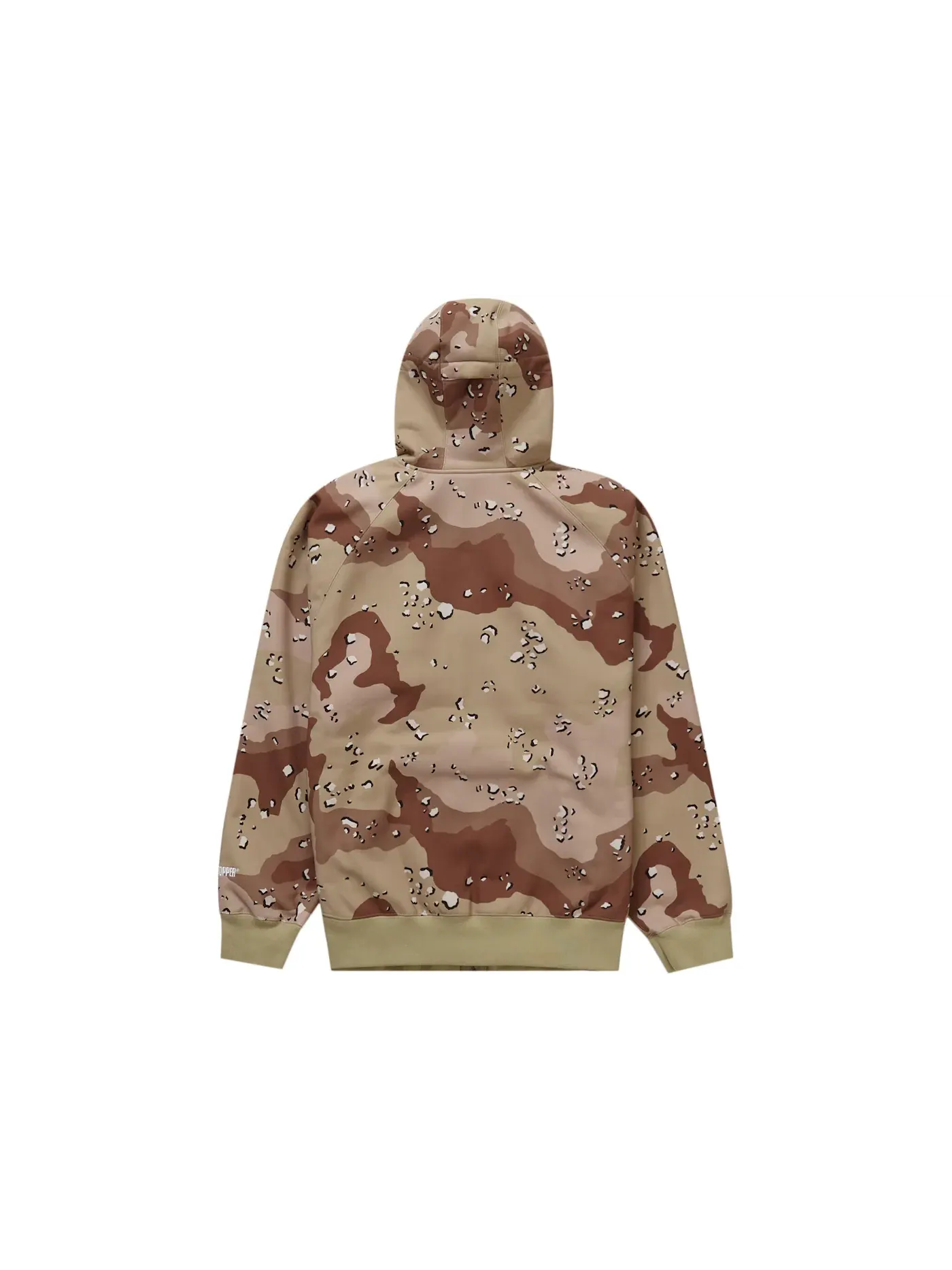 Мужская худи с капюшоном на молнии с принтом камуфляж Supreme WINDSTOPPER, Chocolate Chip Camo — изображение 3 из 3