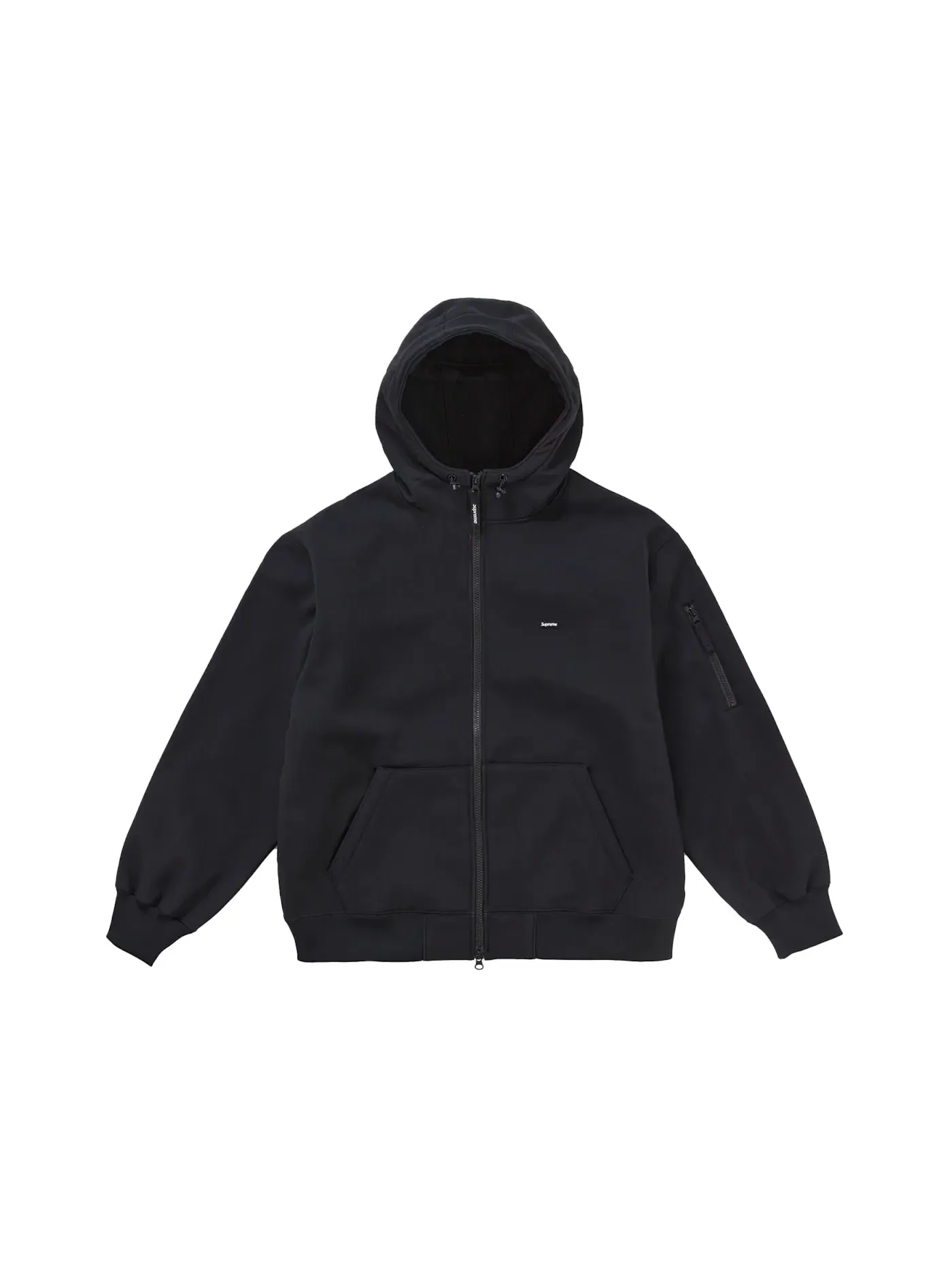 Мужская худи на молнии с капюшоном WINDSTOPPER Supreme — изображение 1 из 3, черный