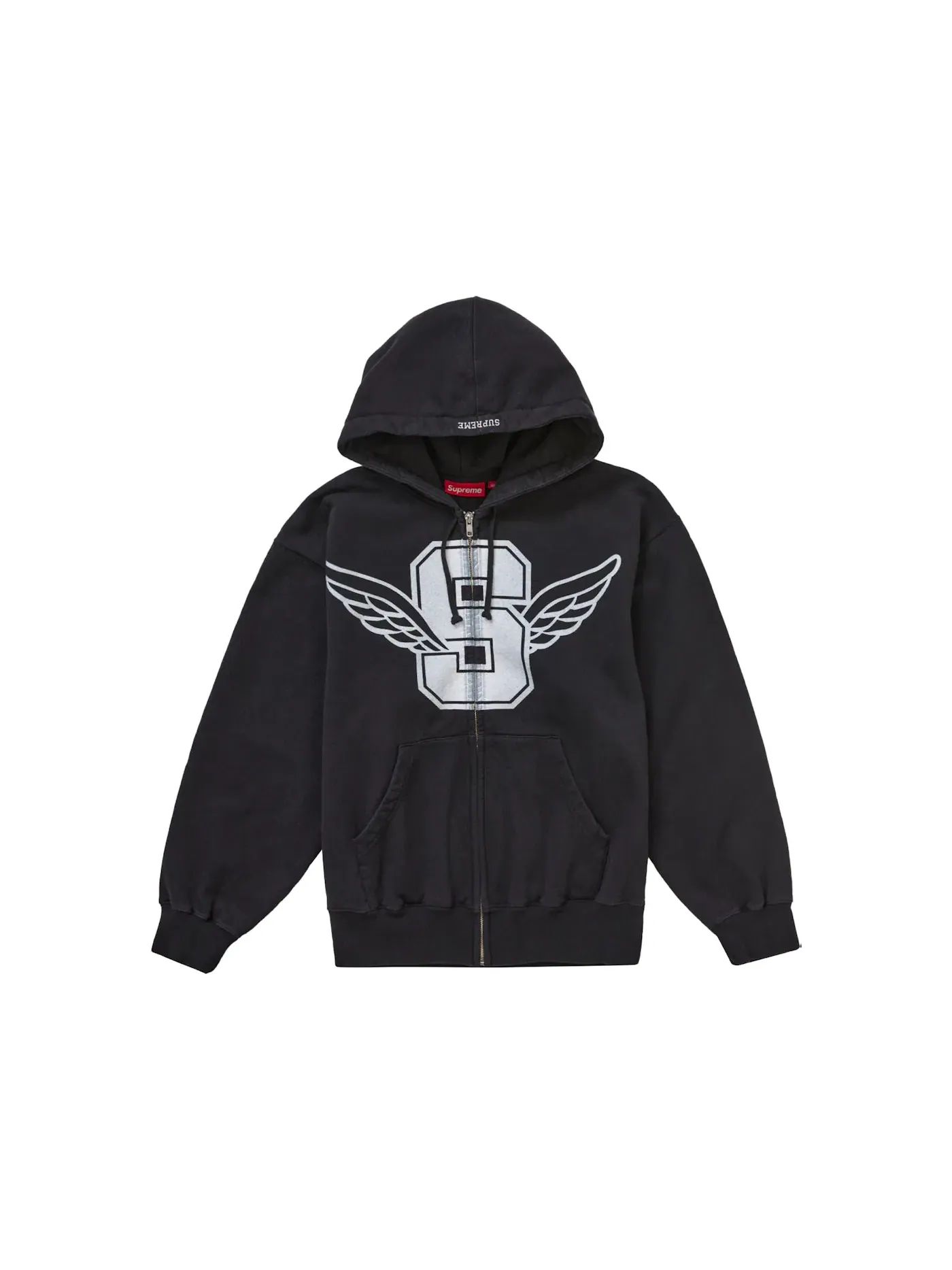 Мужская худи на молнии Supreme Wings Zip Up Hooded Sweatshirt Supreme — изображение 1 из 1, черный